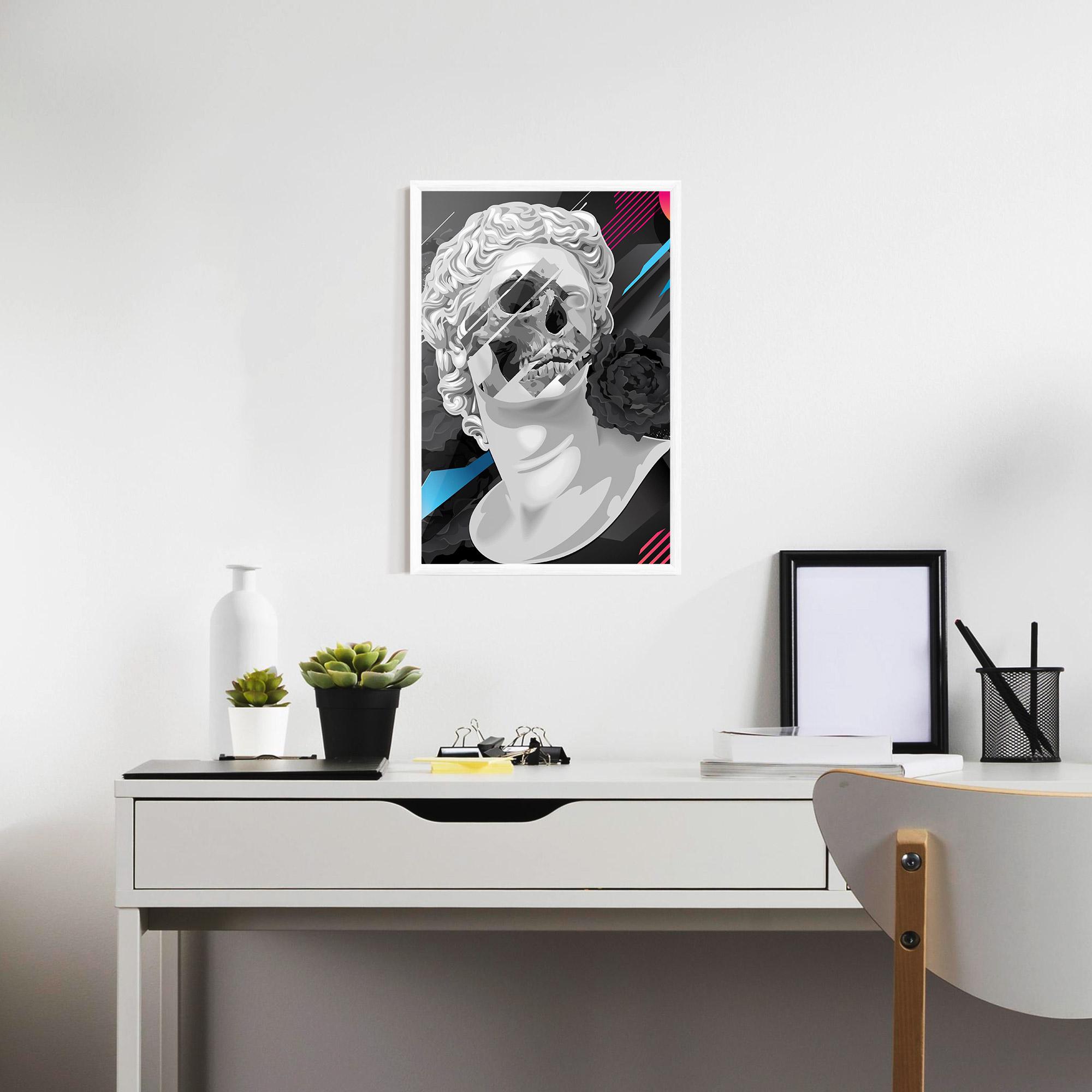 Poster Înrămat Black Rose Statue mockup 7