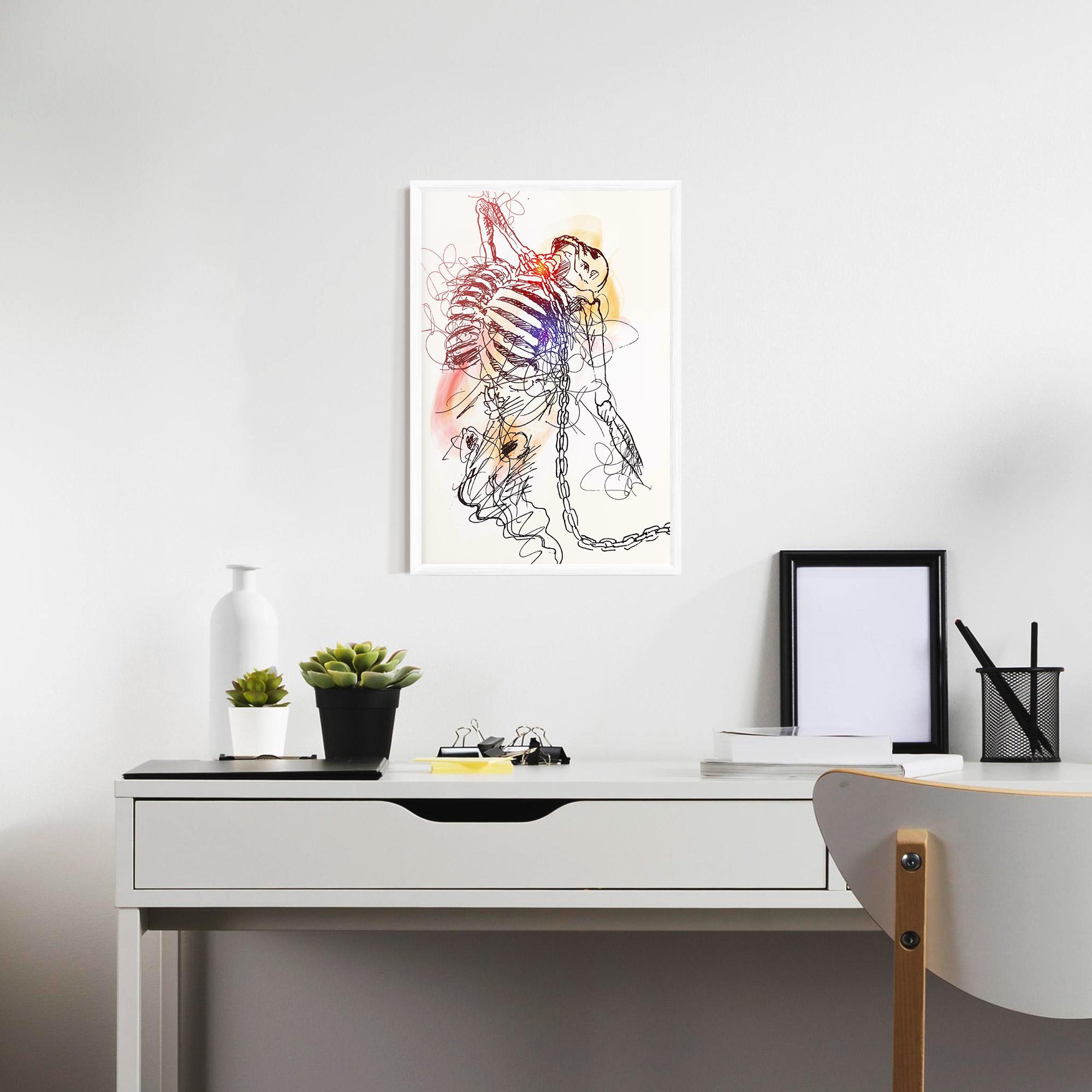 Poster Înrămat Chain Skeleton mockup 7