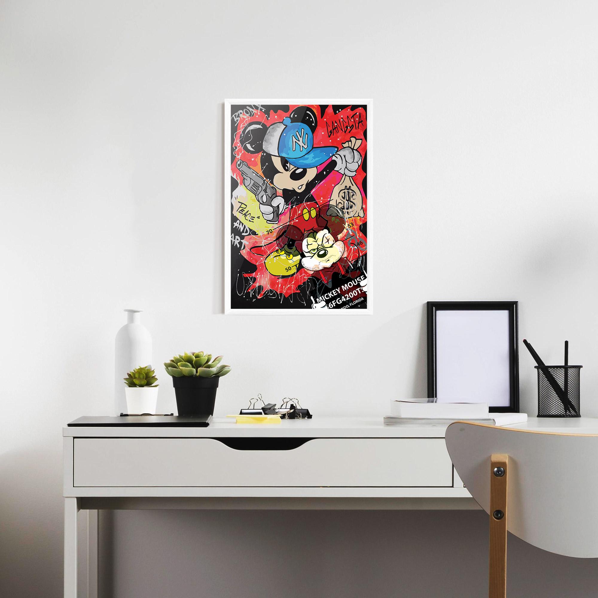 Poster Înrămat Gangsta Mickey mockup 7