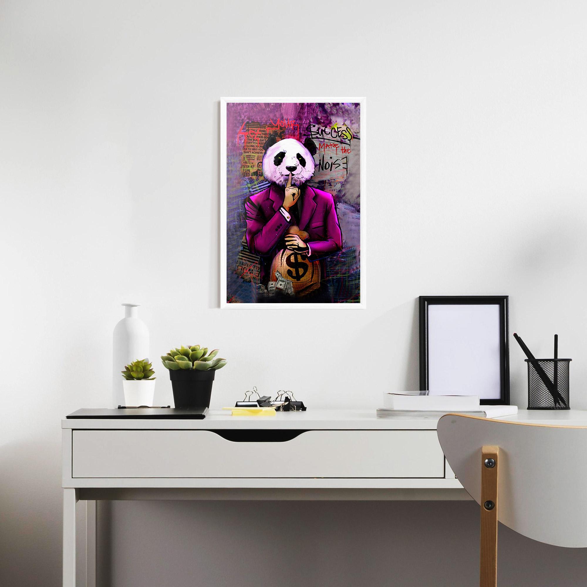 Poster Înrămat Silence Panda mockup 7