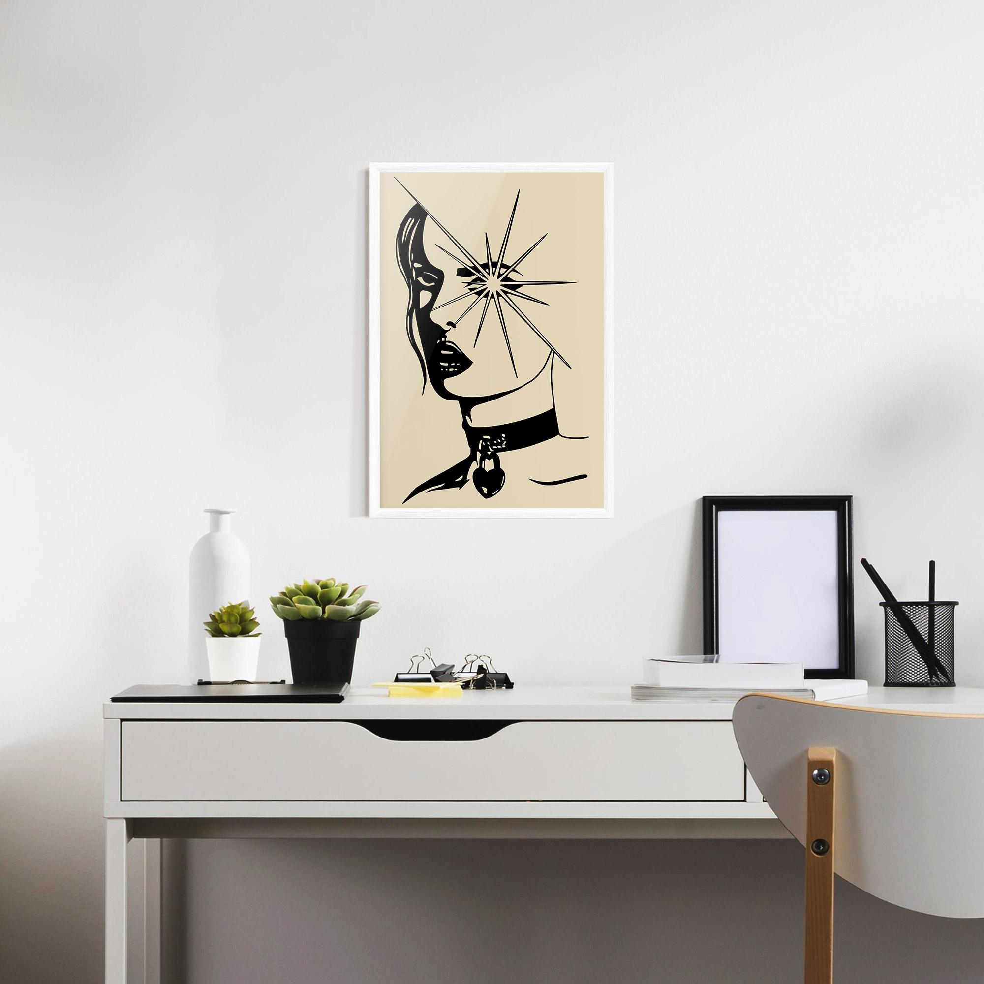 Poster Înrămat Woman Vision Star mockup 7