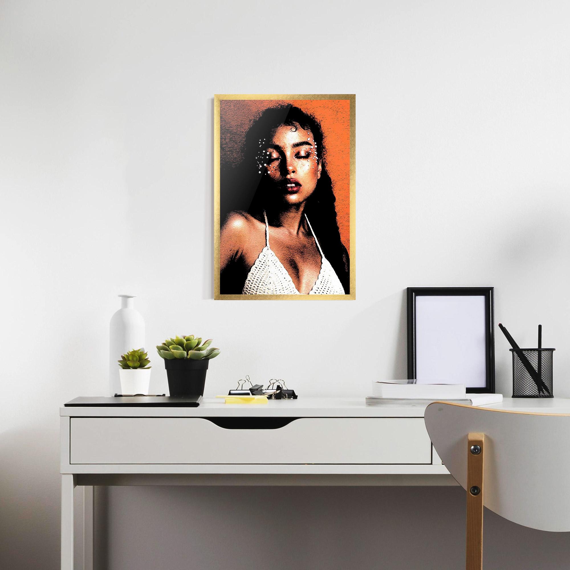 Poster Înrămat Black Pearls Lady mockup 7
