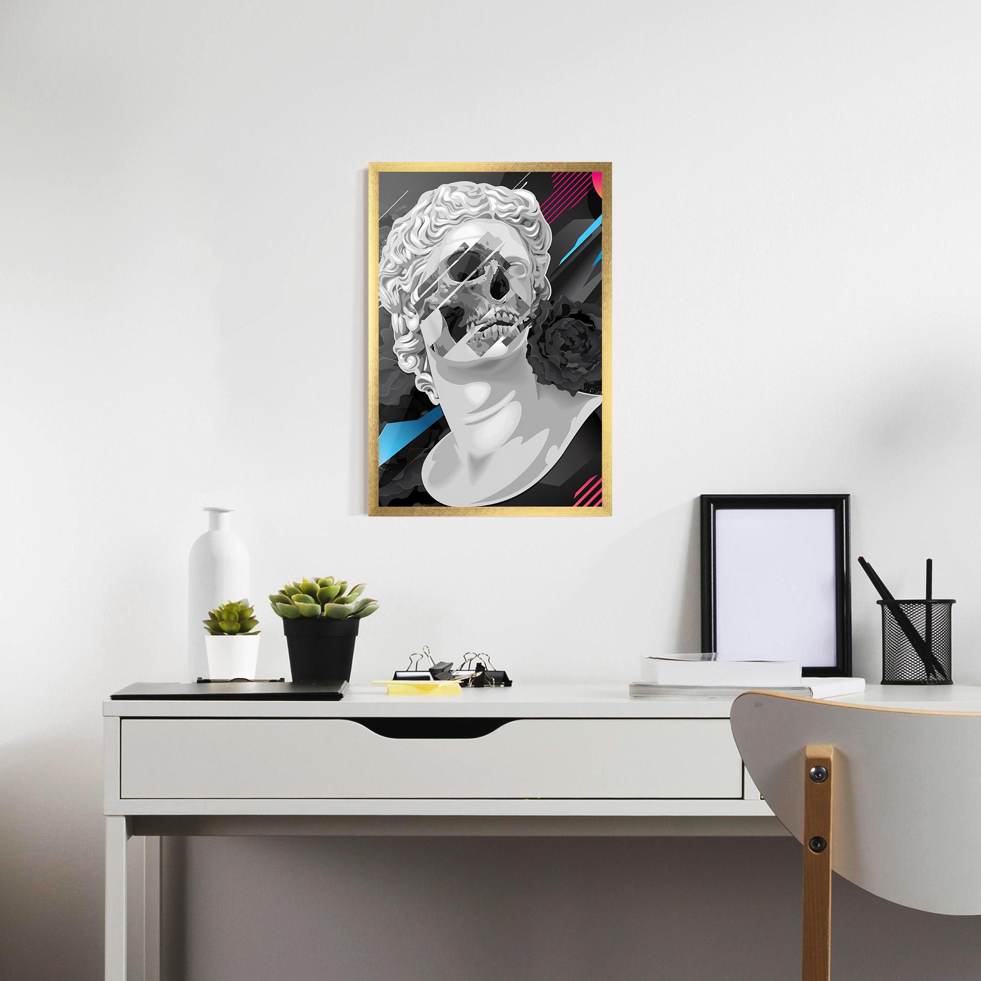 Poster Înrămat Black Rose Statue mockup 7