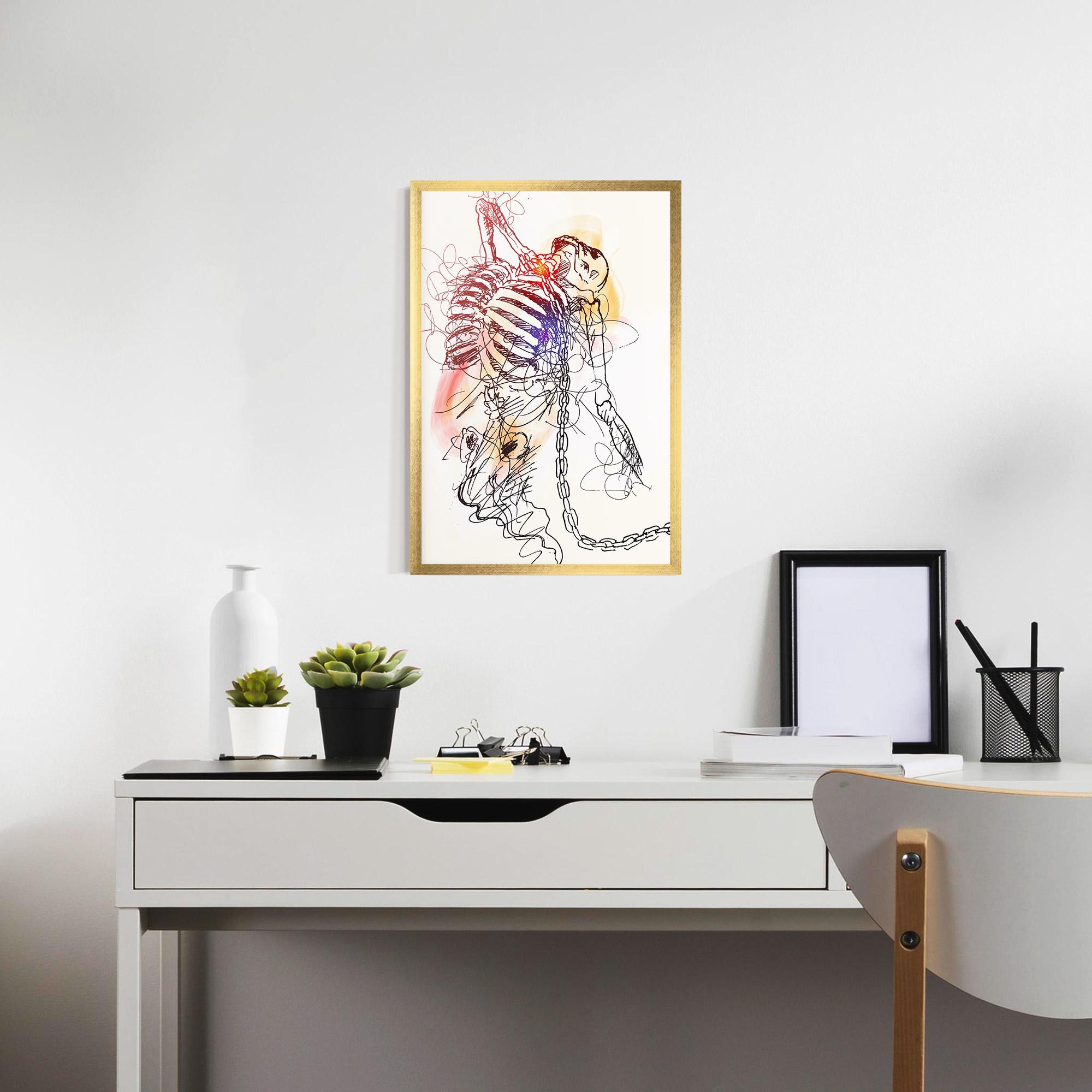 Poster Înrămat Chain Skeleton mockup 7