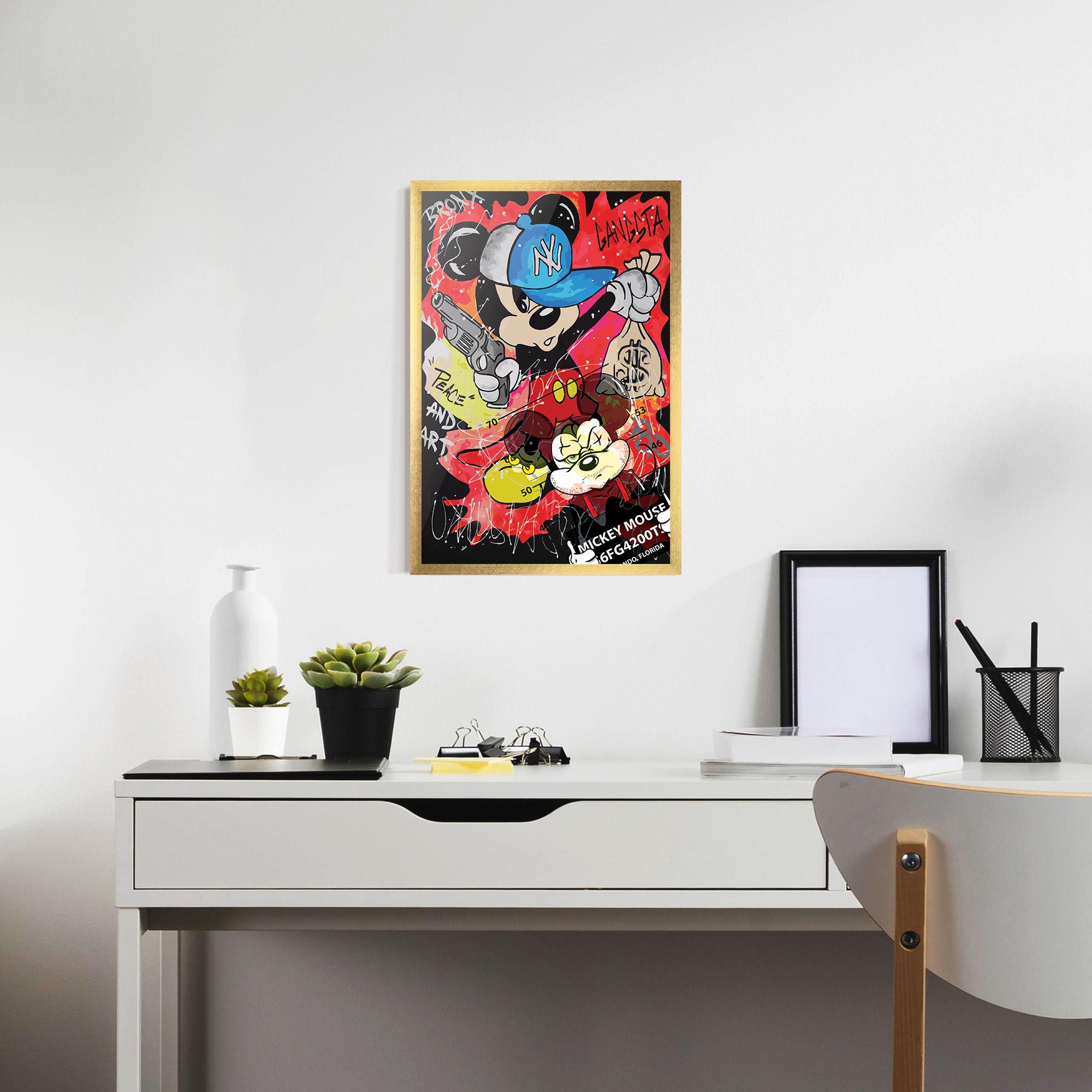 Poster Înrămat Gangsta Mickey mockup 7