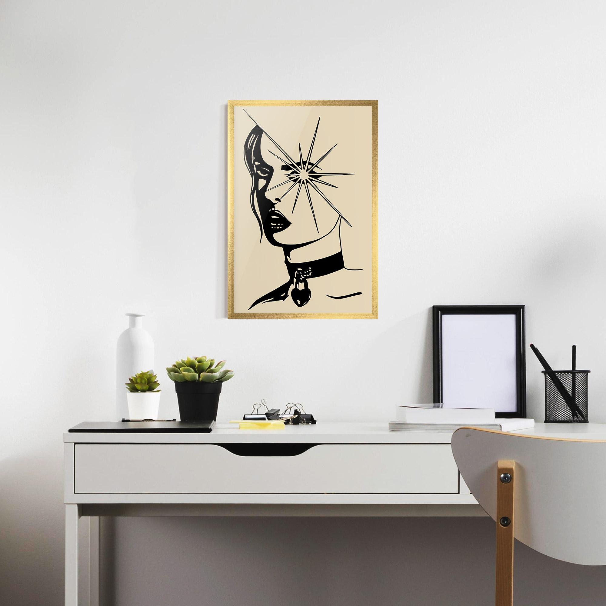 Poster Înrămat Woman Vision Star mockup 7