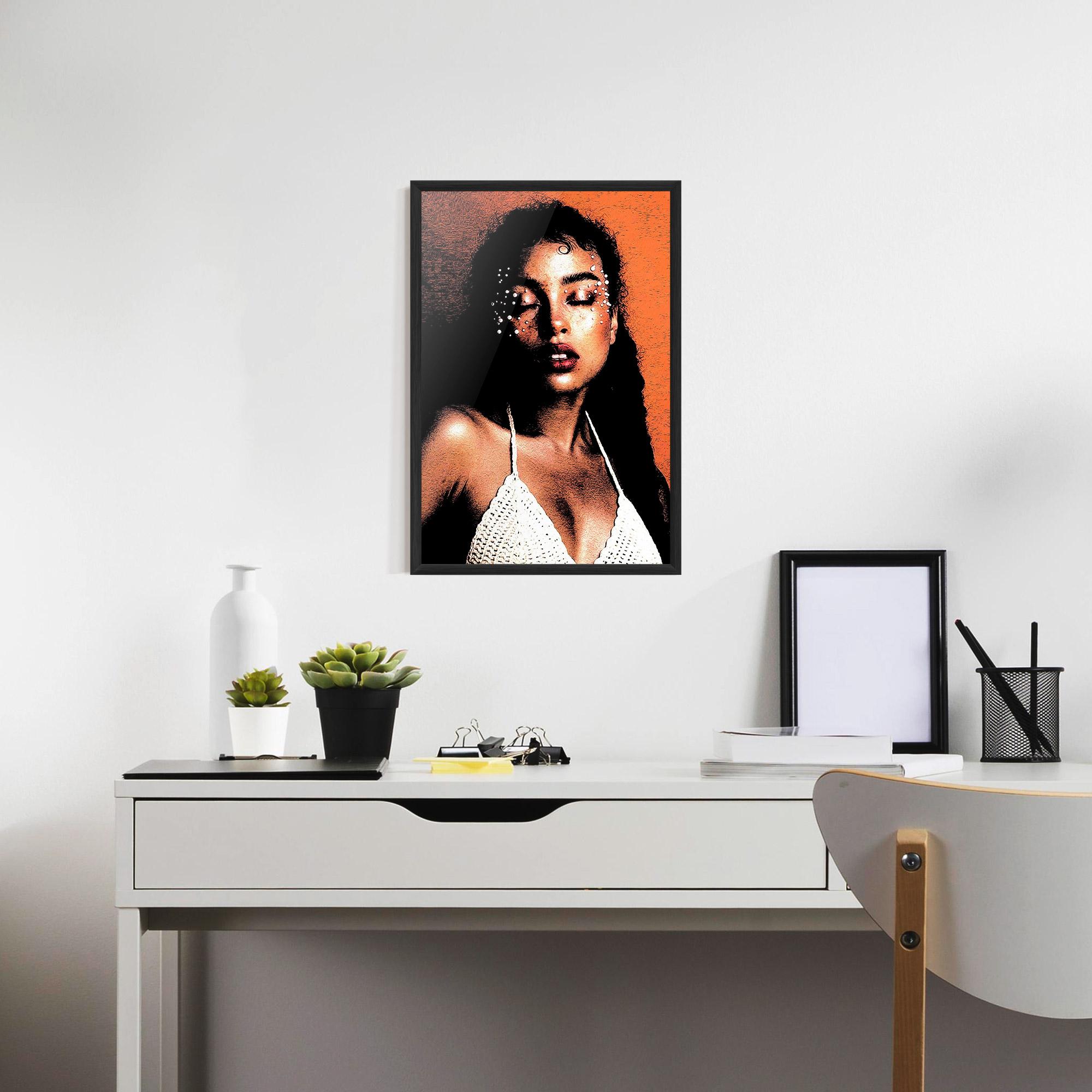 Poster Înrămat Black Pearls Lady mockup 7