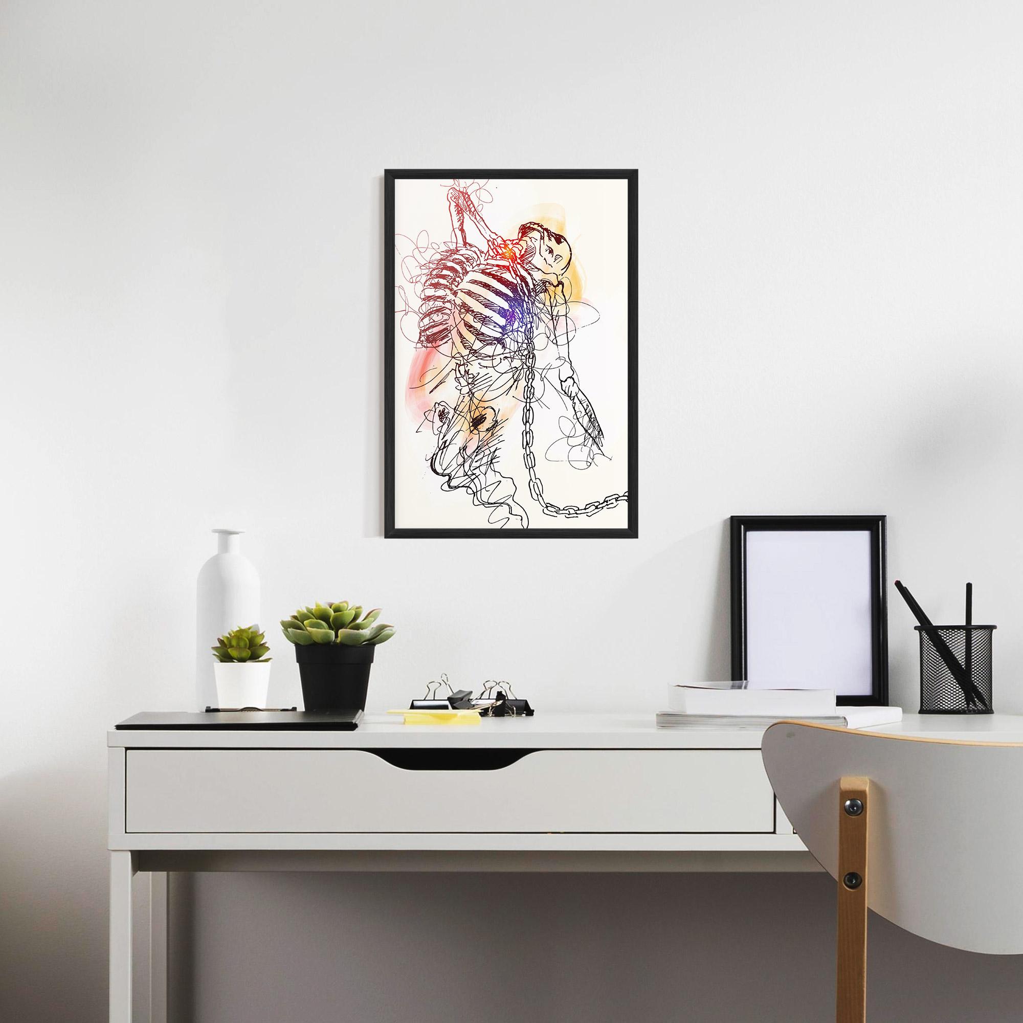 Poster Înrămat Chain Skeleton mockup 7
