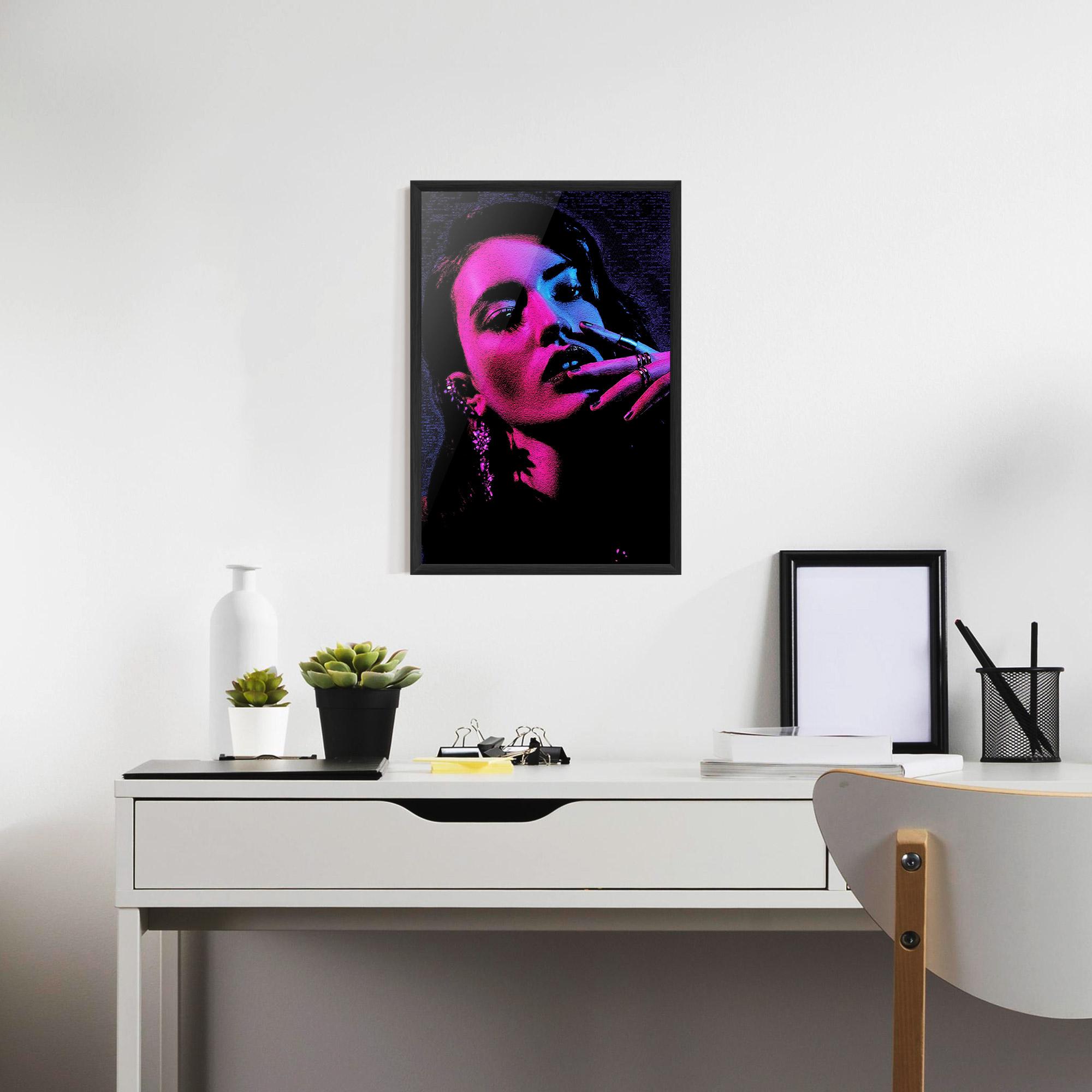 Poster Înrămat Purple Light Lady mockup 7