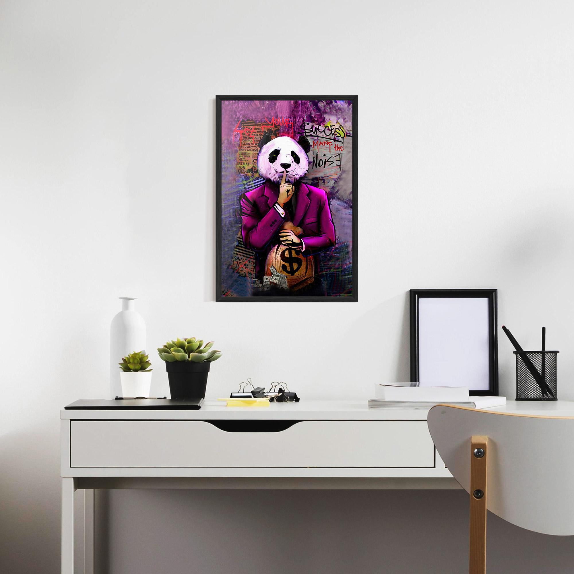 Poster Înrămat Silence Panda mockup 7