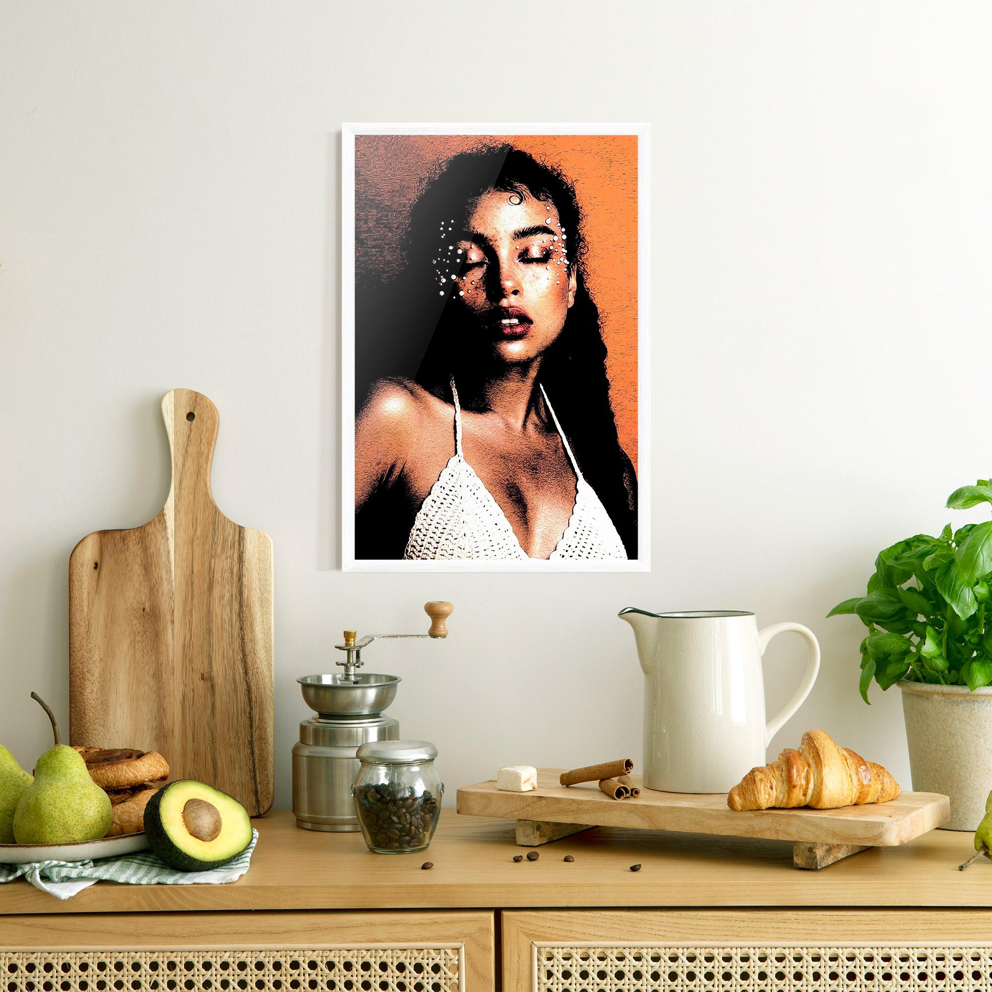 Poster Înrămat Black Pearls Lady mockup 8
