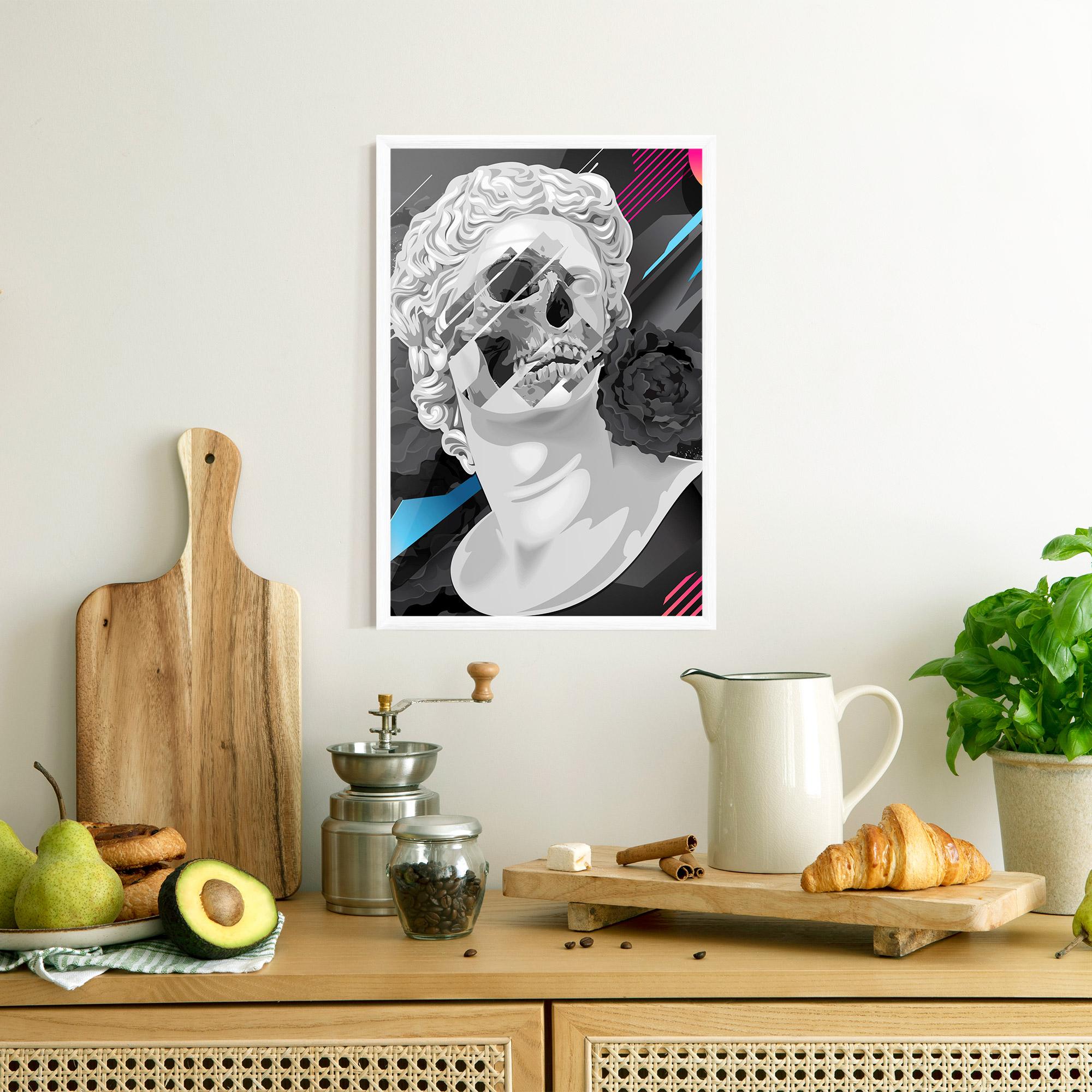 Poster Înrămat Black Rose Statue mockup 8