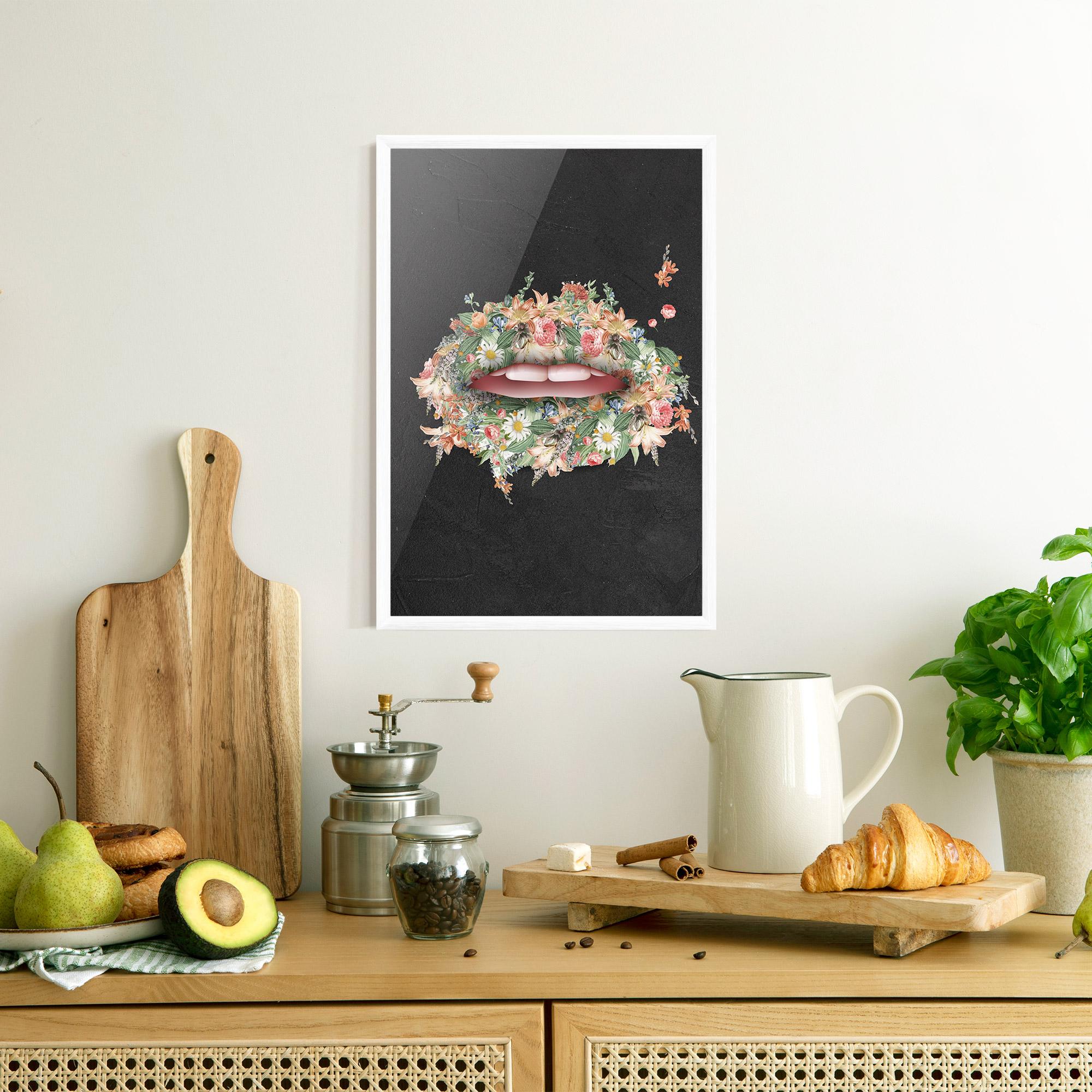 Poster Înrămat Flowers Lips mockup 8