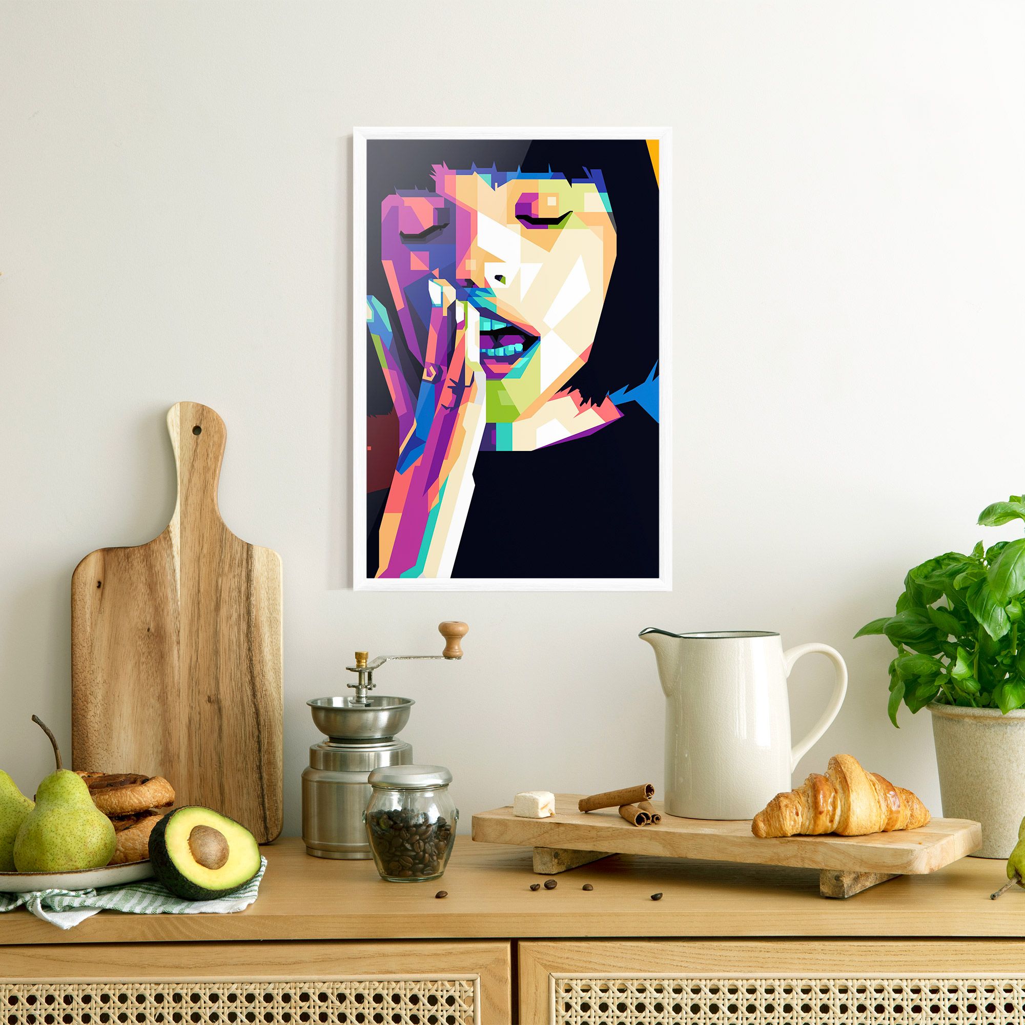 Polygonal Pretty Girl mockup 8