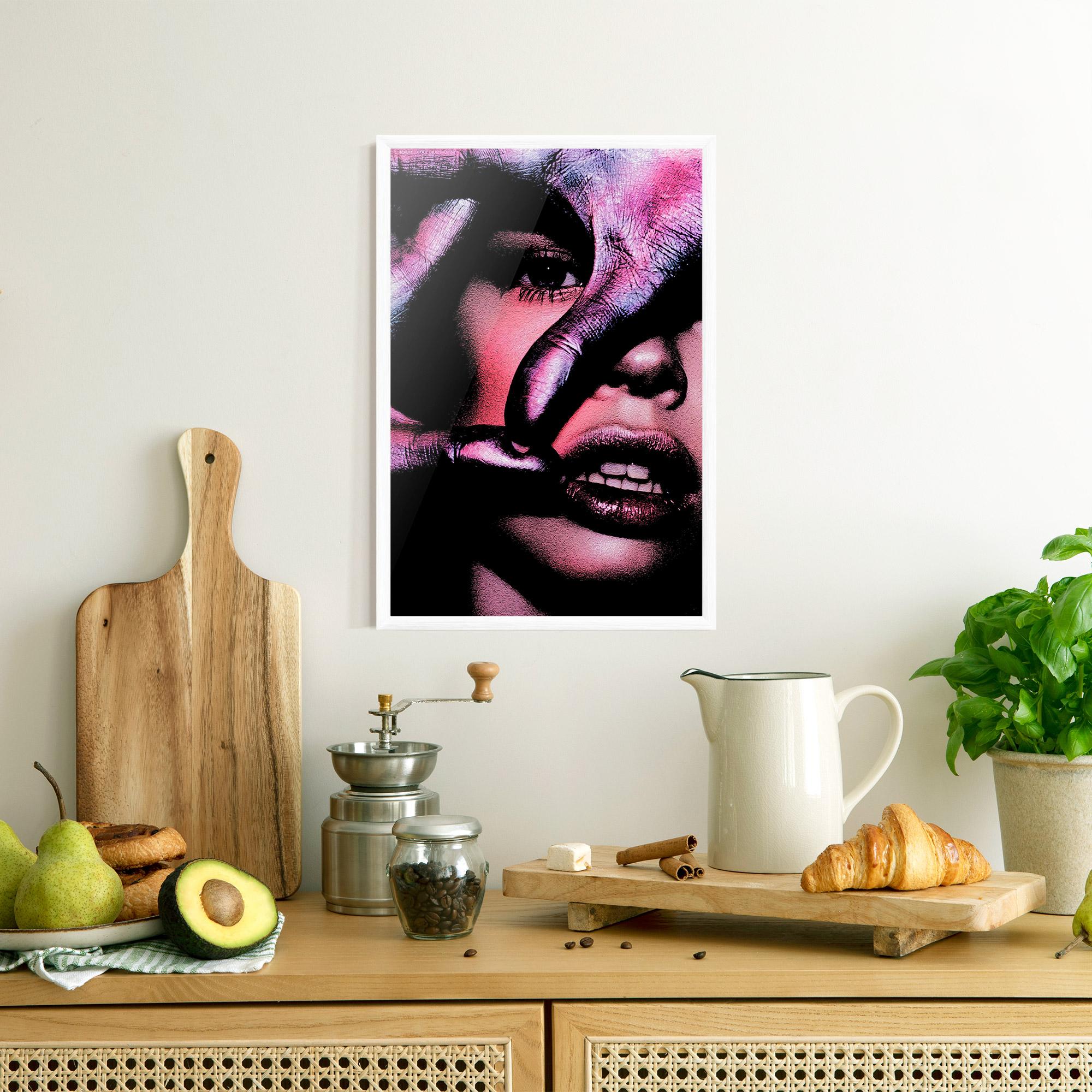 Poster Înrămat Purple Glitter Hand mockup 8