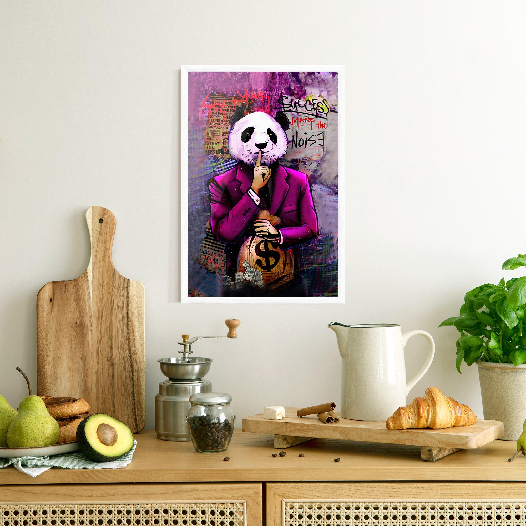 Poster Înrămat Silence Panda mockup 8