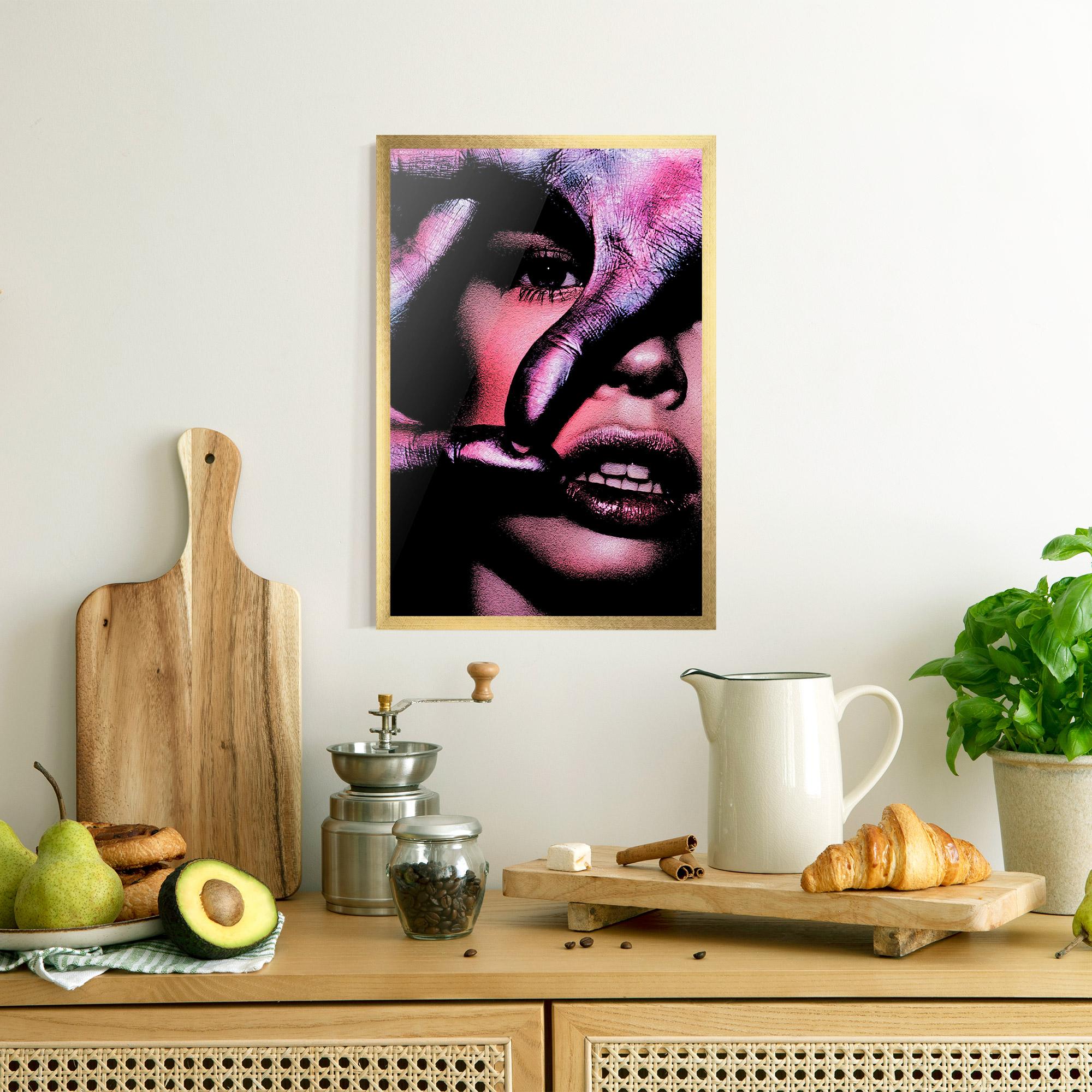 Poster Înrămat Purple Glitter Hand mockup 8