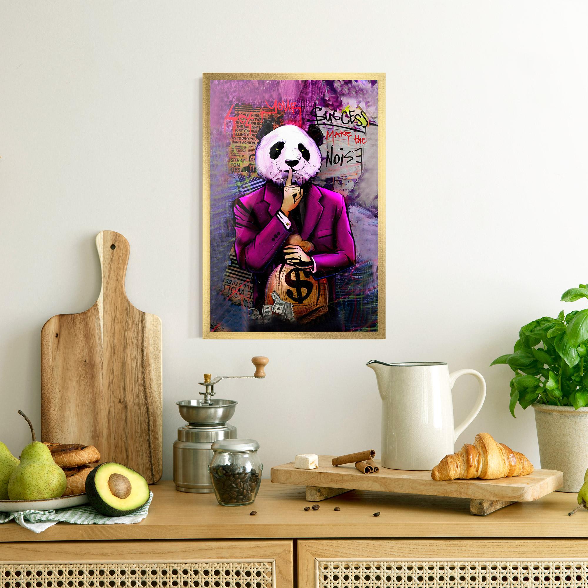 Poster Înrămat Silence Panda mockup 8