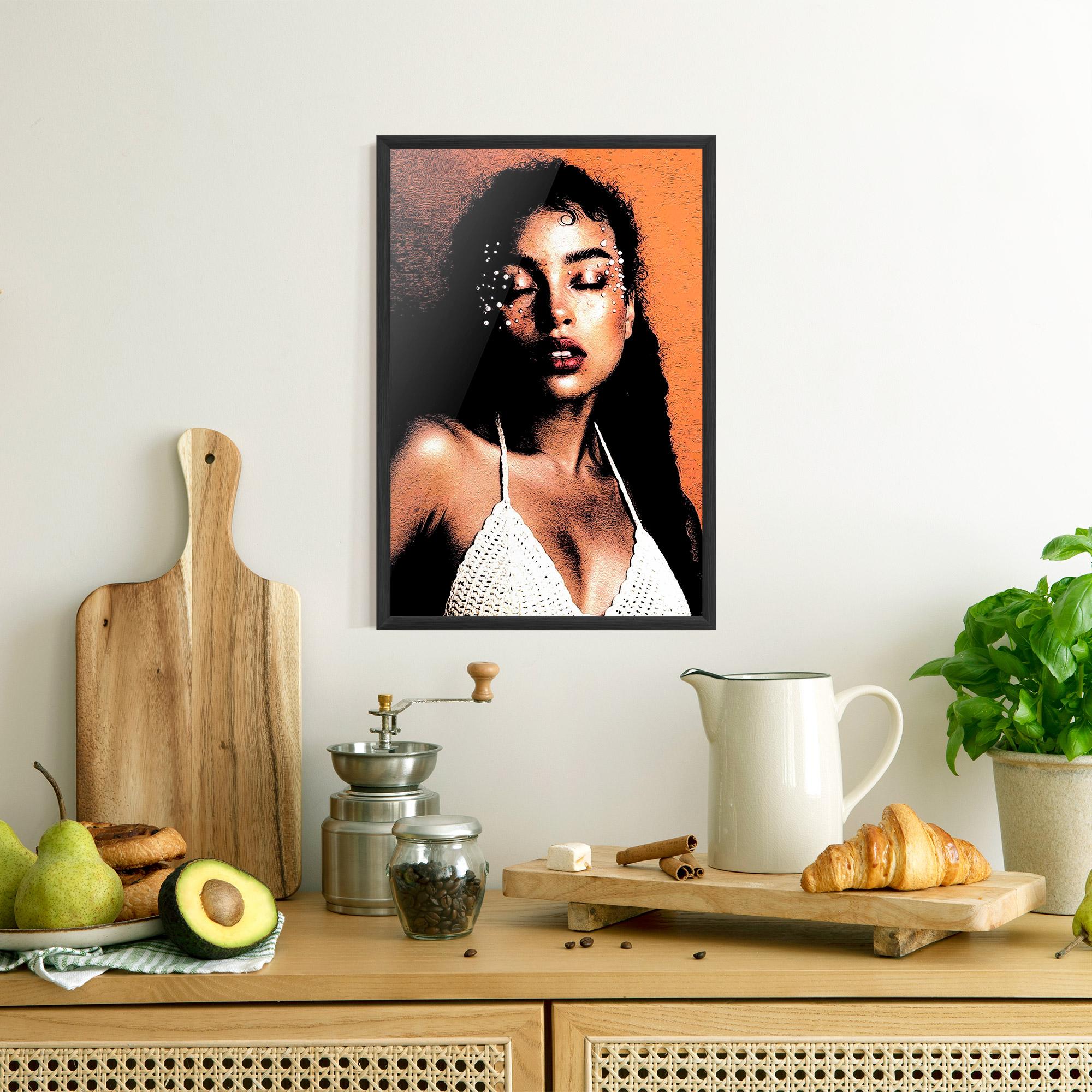Poster Înrămat Black Pearls Lady mockup 8