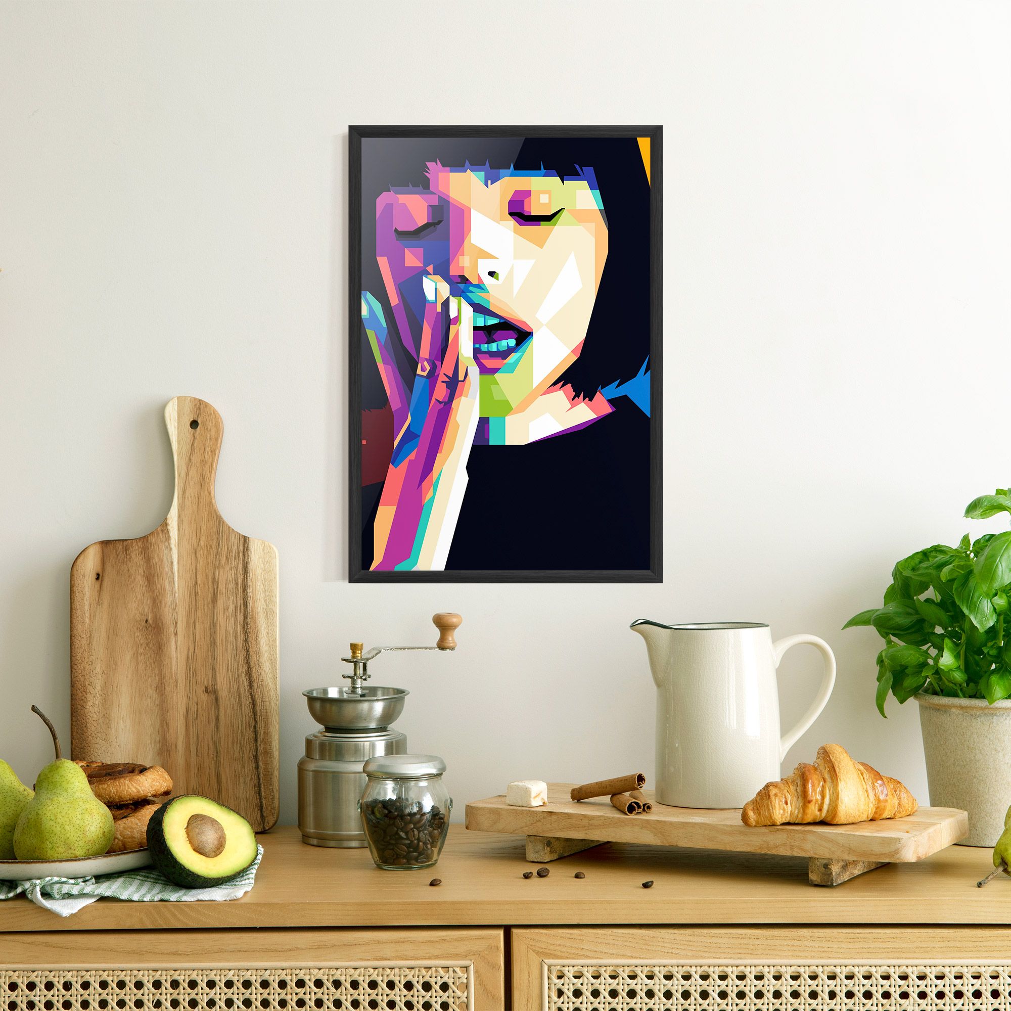 Polygonal Pretty Girl mockup 8