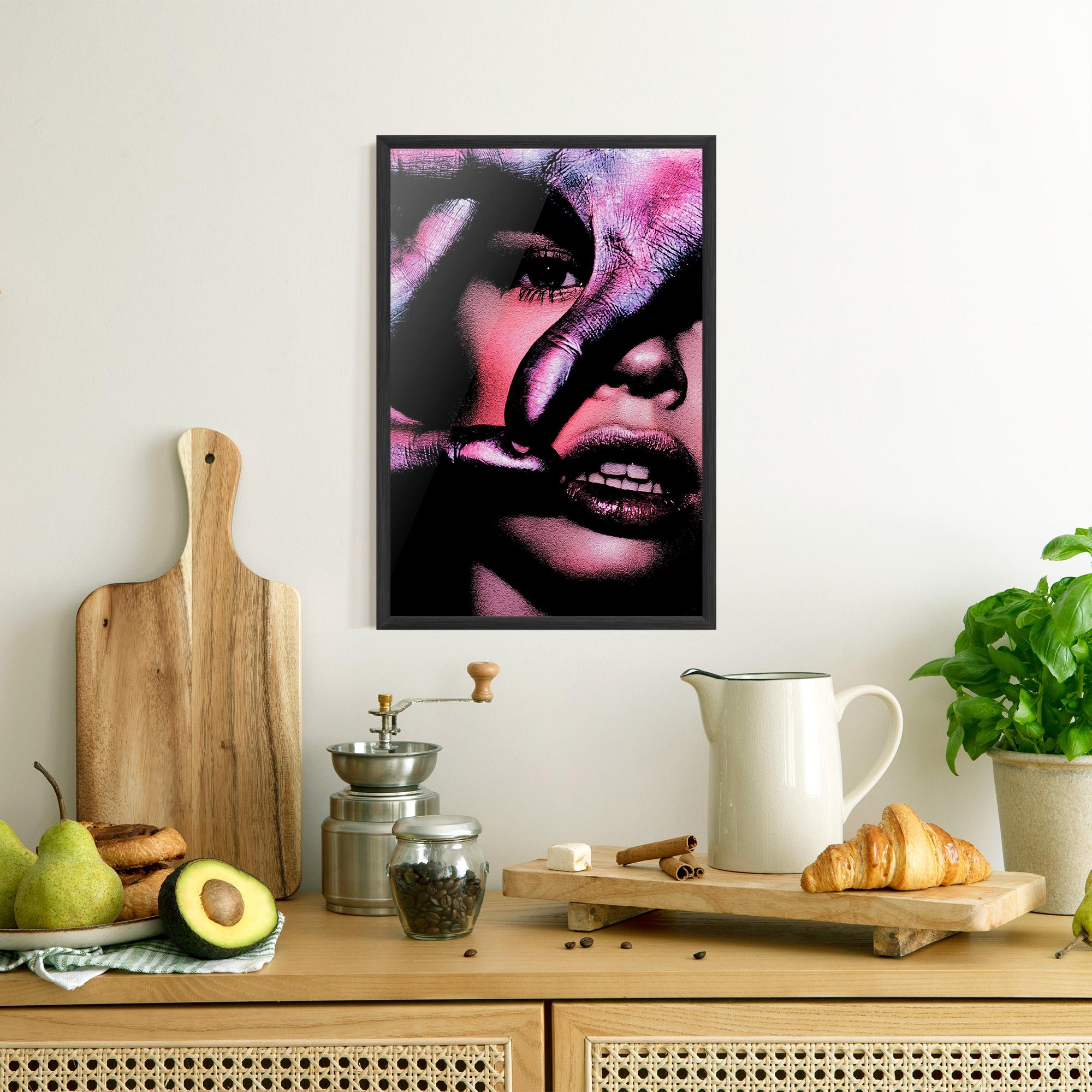 Poster Înrămat Purple Glitter Hand mockup 8