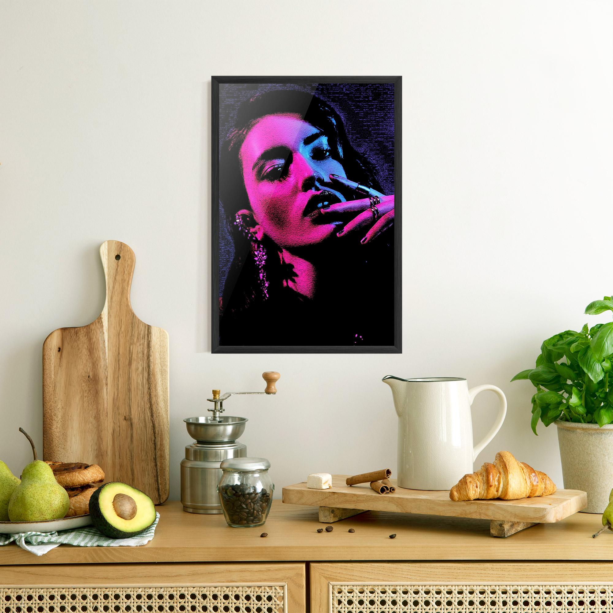 Poster Înrămat Purple Light Lady mockup 8