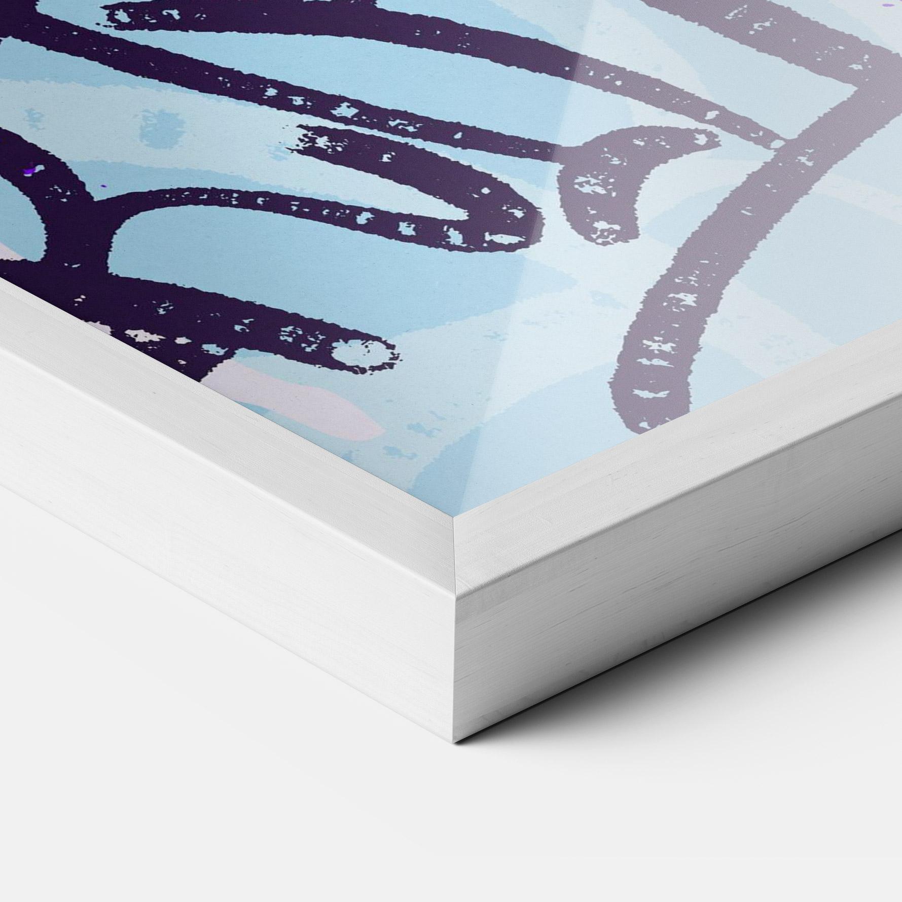 Poster Înrămat Blue Purple Graffiti mockup 3