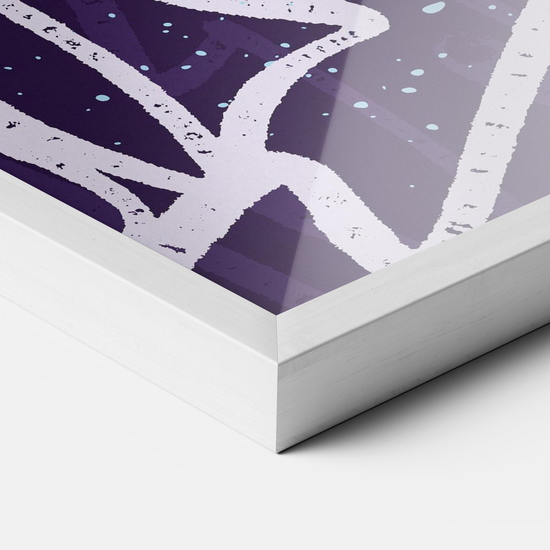 Poster Înrămat Purple Blue Graffiti mockup 3