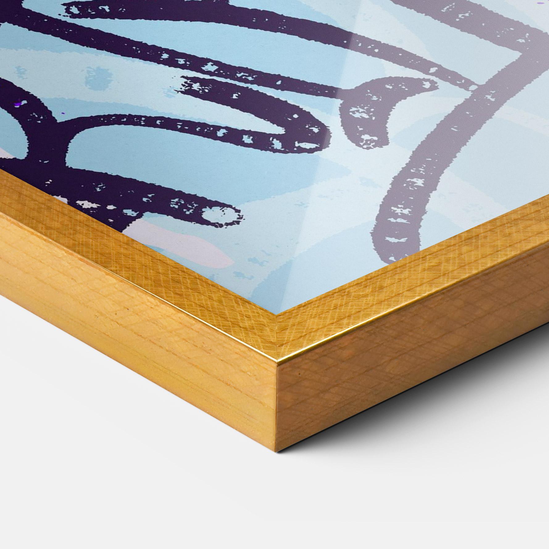 Poster Înrămat Blue Purple Graffiti mockup 3