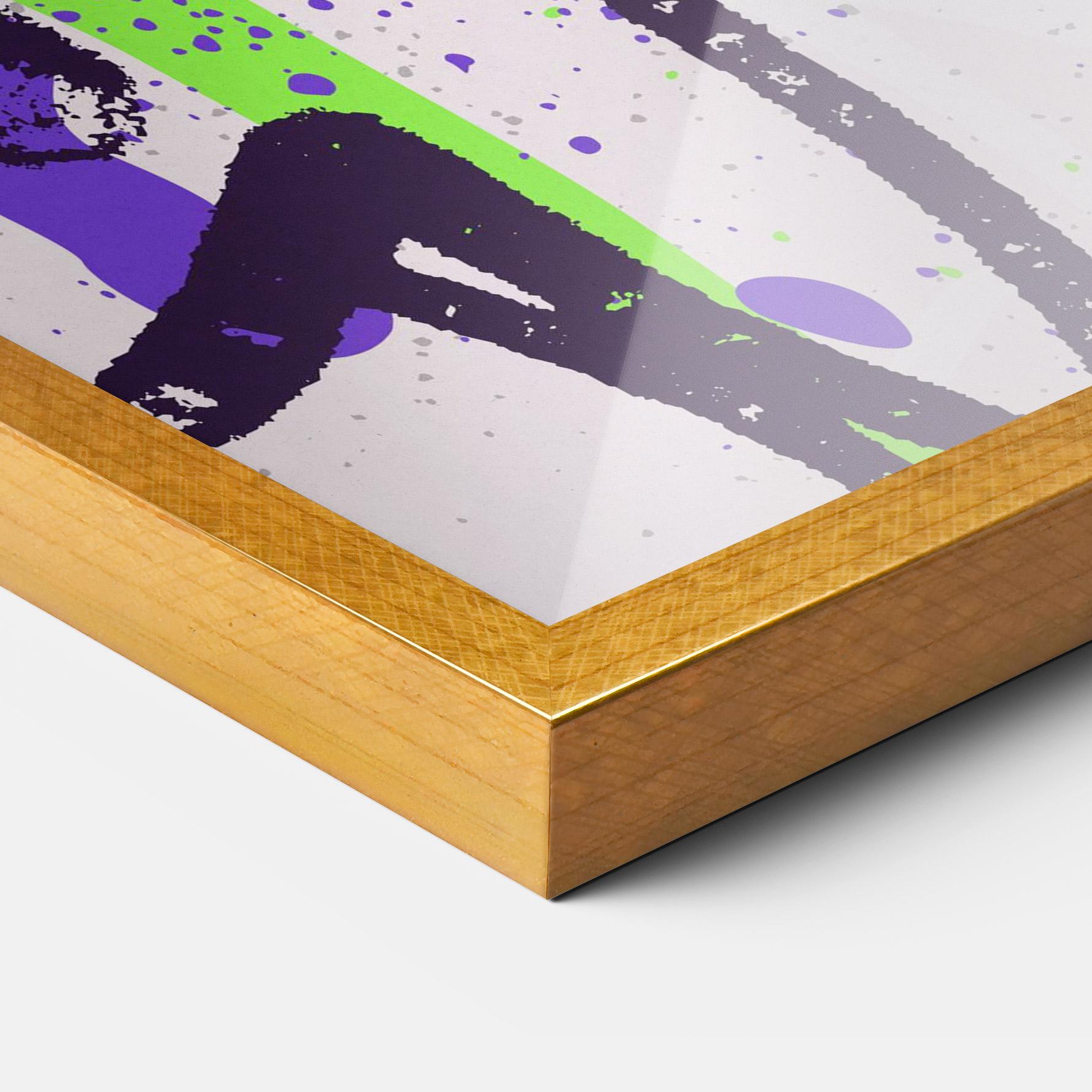 Poster Înrămat Green Purple Graffiti mockup 3