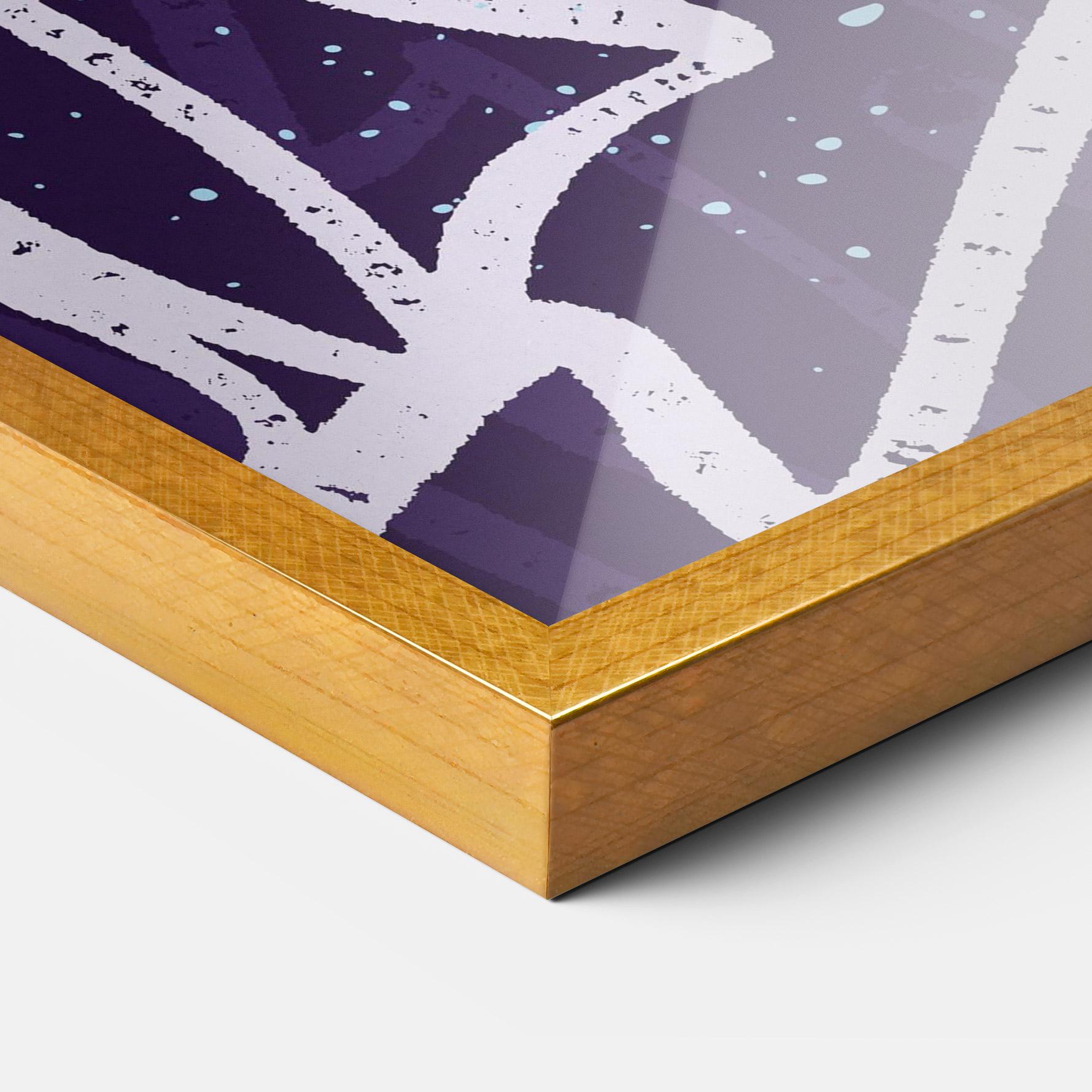 Poster Înrămat Purple Blue Graffiti mockup 3