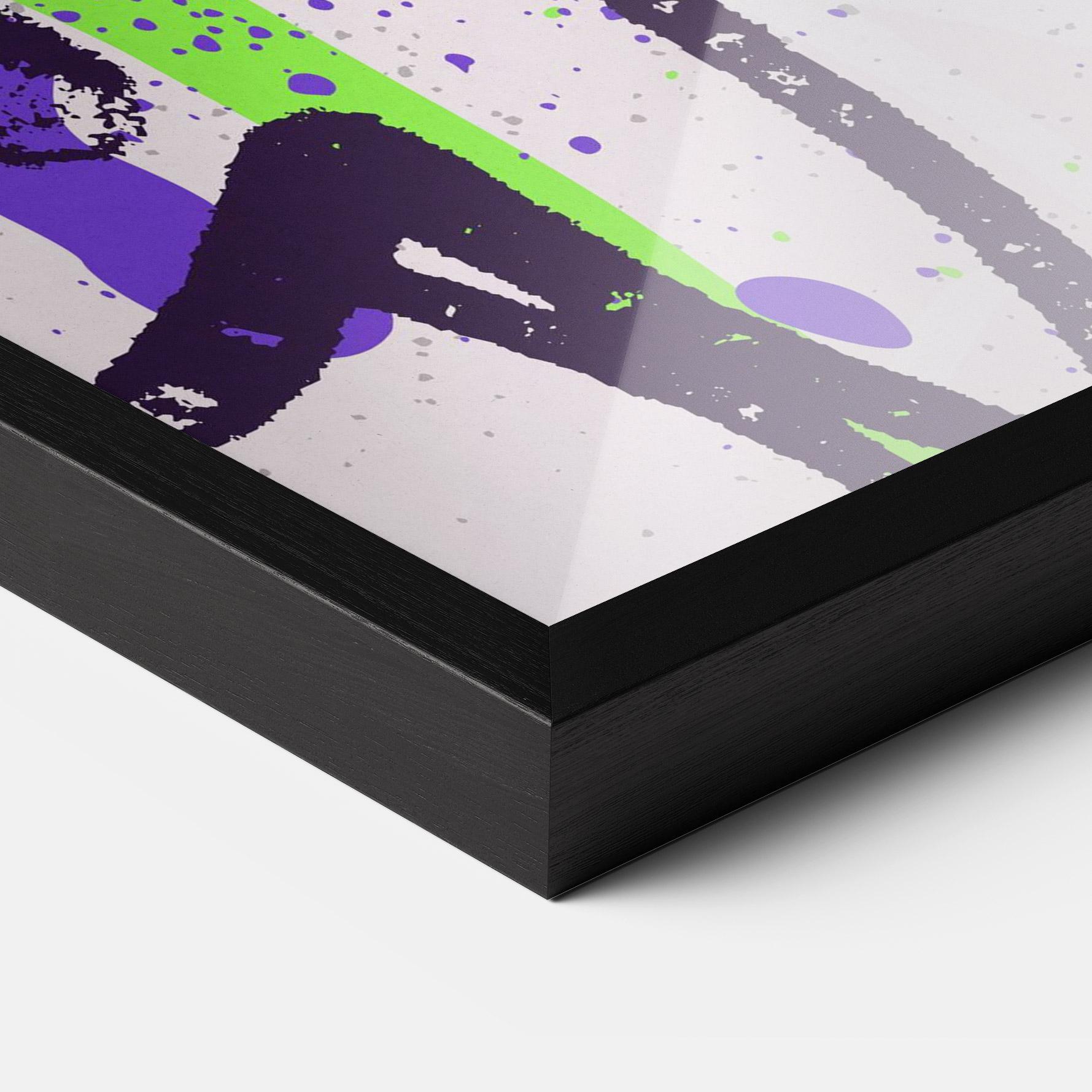 Poster Înrămat Green Purple Graffiti mockup 3