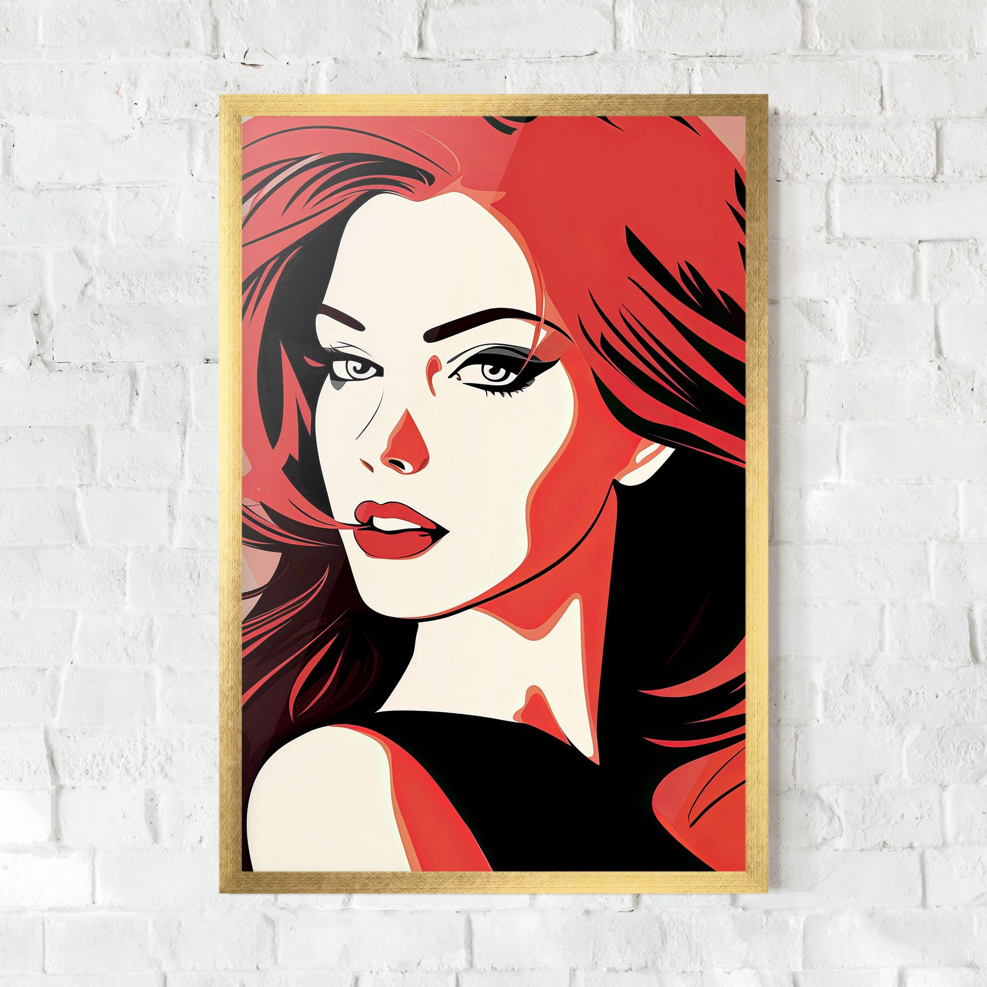 Red Hair Pop Art mockup 0