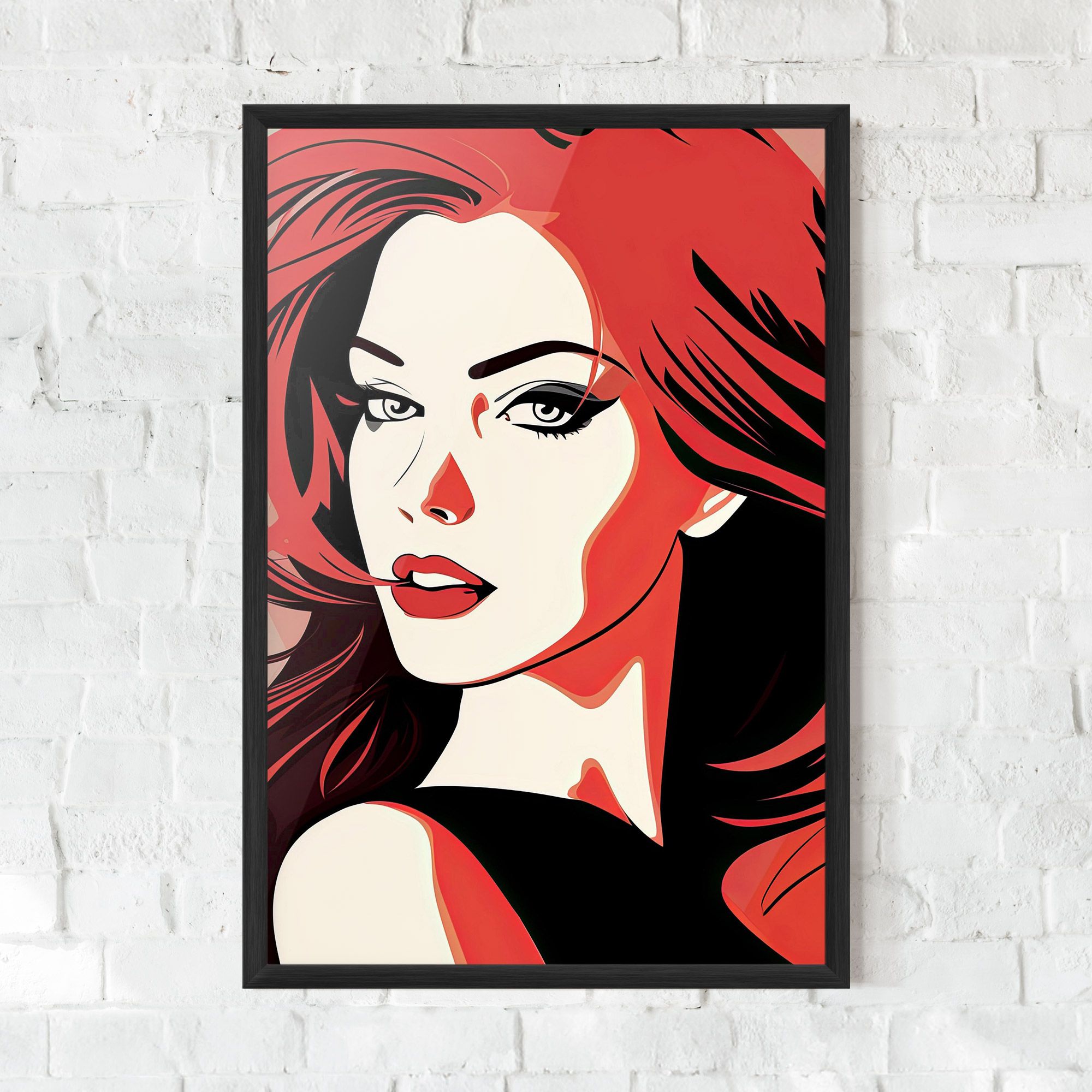 Red Hair Pop Art mockup 0
