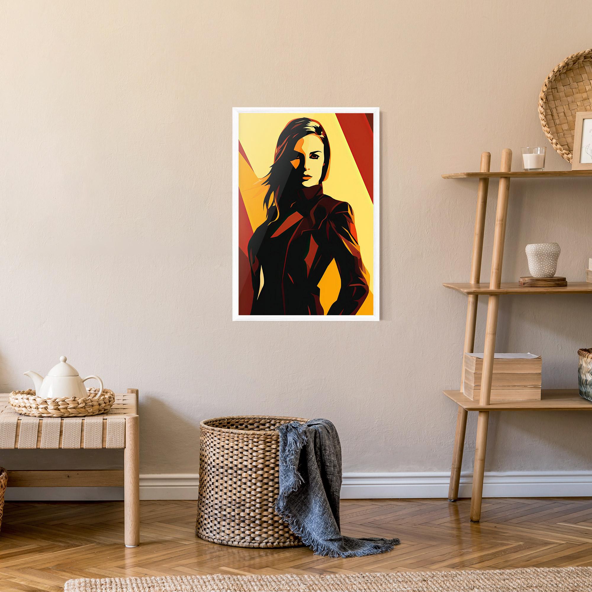Poster Înrămat Pop Graphical Woman mockup 9