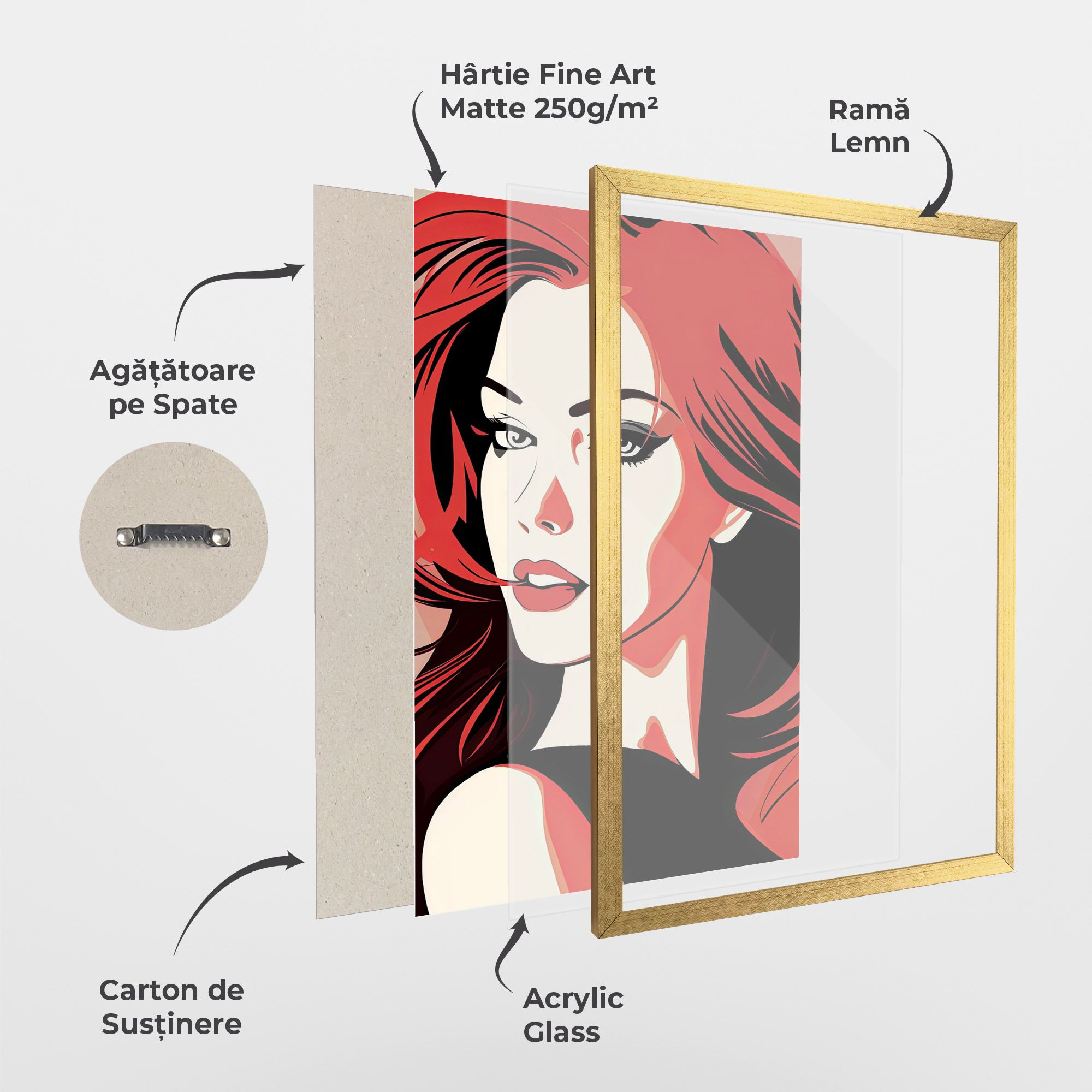 Red Hair Pop Art mockup 1