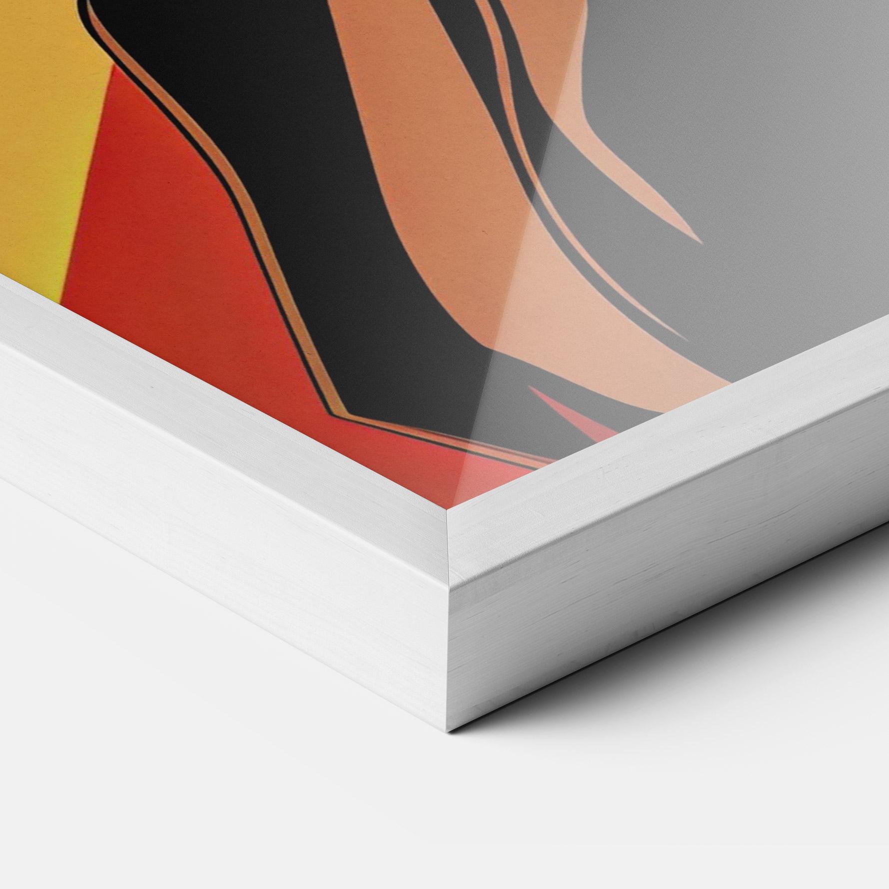 Poster Înrămat Graphical Pop Girl mockup 3