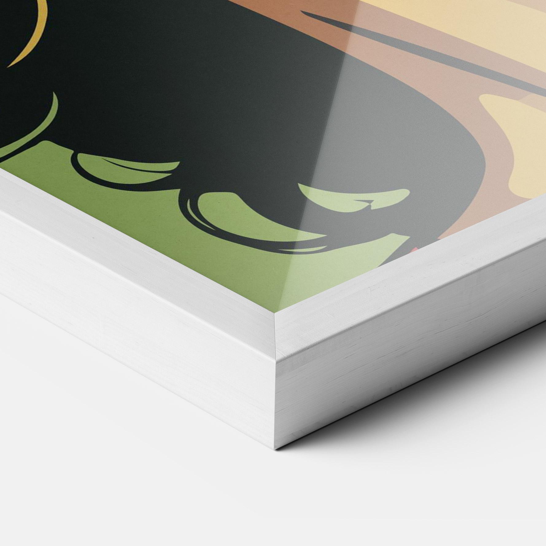 Poster Înrămat Green Light Pop Lady mockup 3