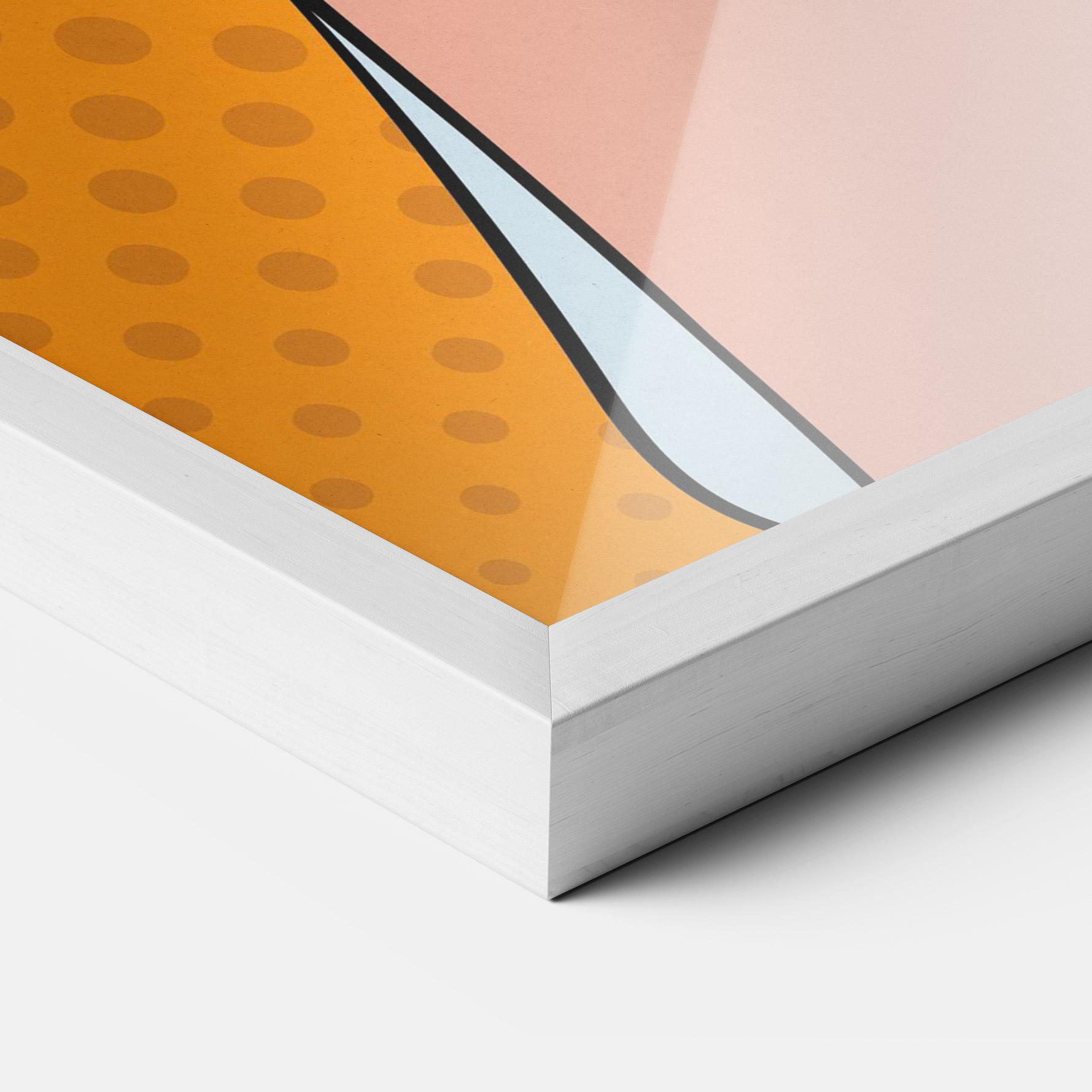 Poster Înrămat Pop Comic Lady mockup 3