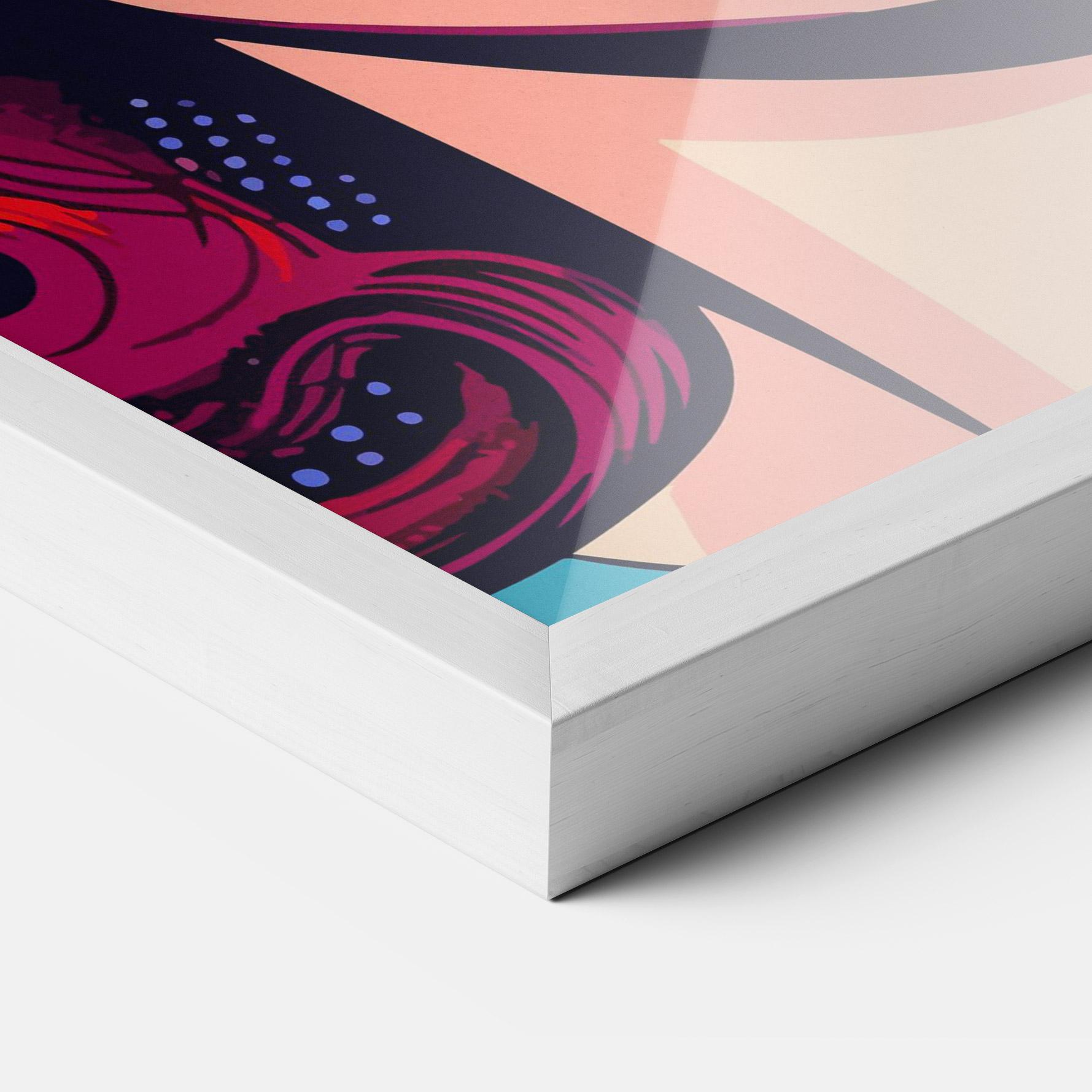 Poster Înrămat Pop Scared Woman mockup 3