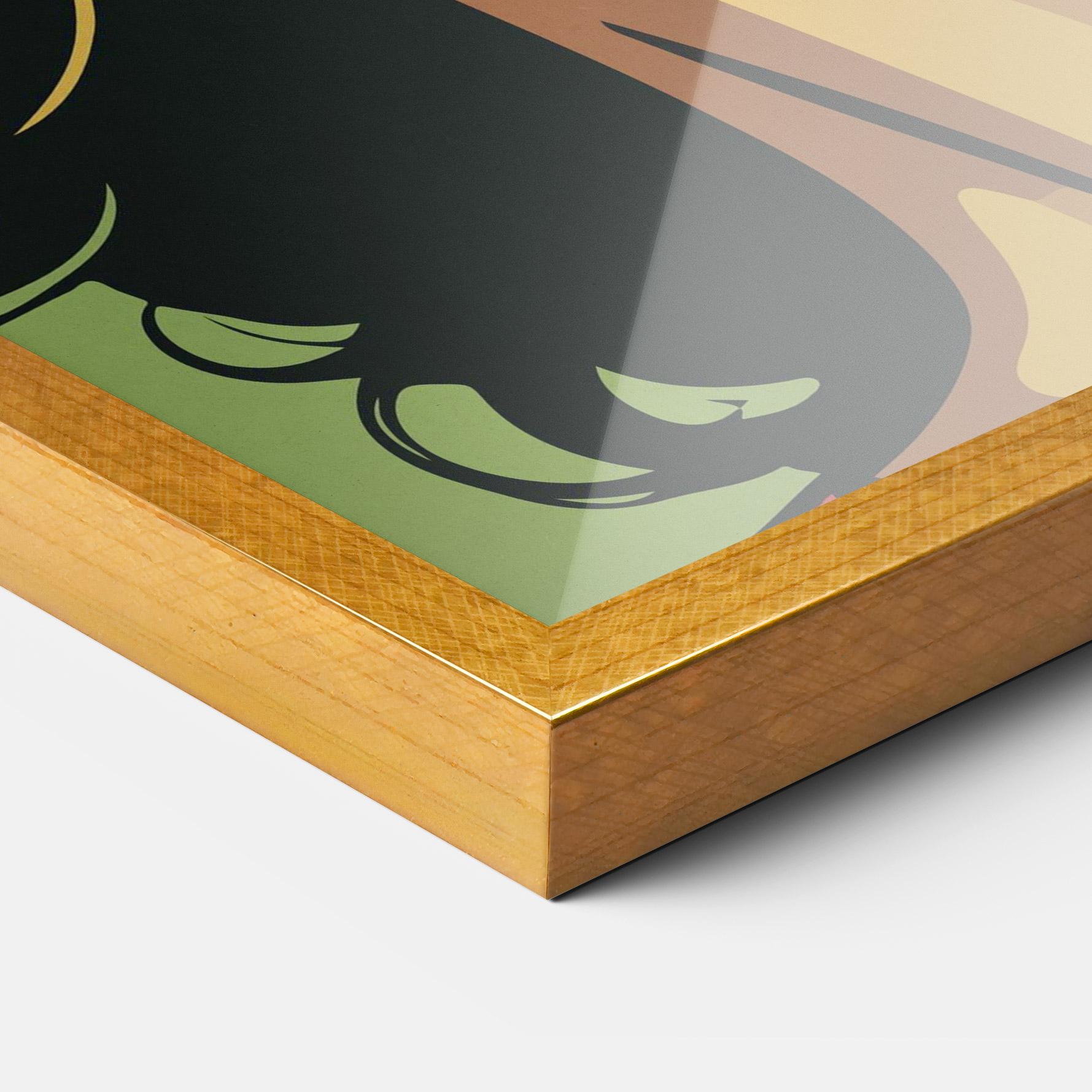 Poster Înrămat Green Light Pop Lady mockup 3