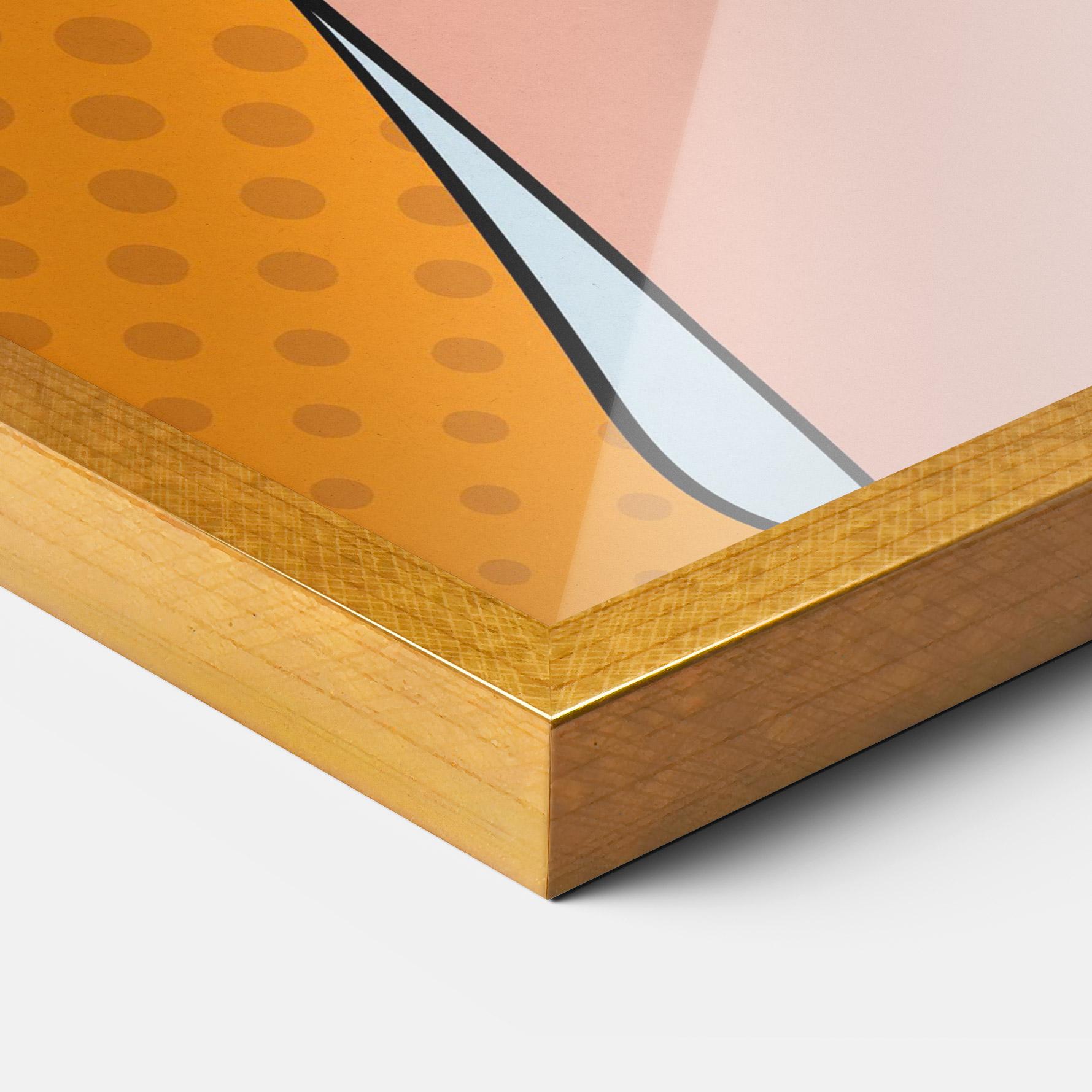 Poster Înrămat Pop Comic Lady mockup 3