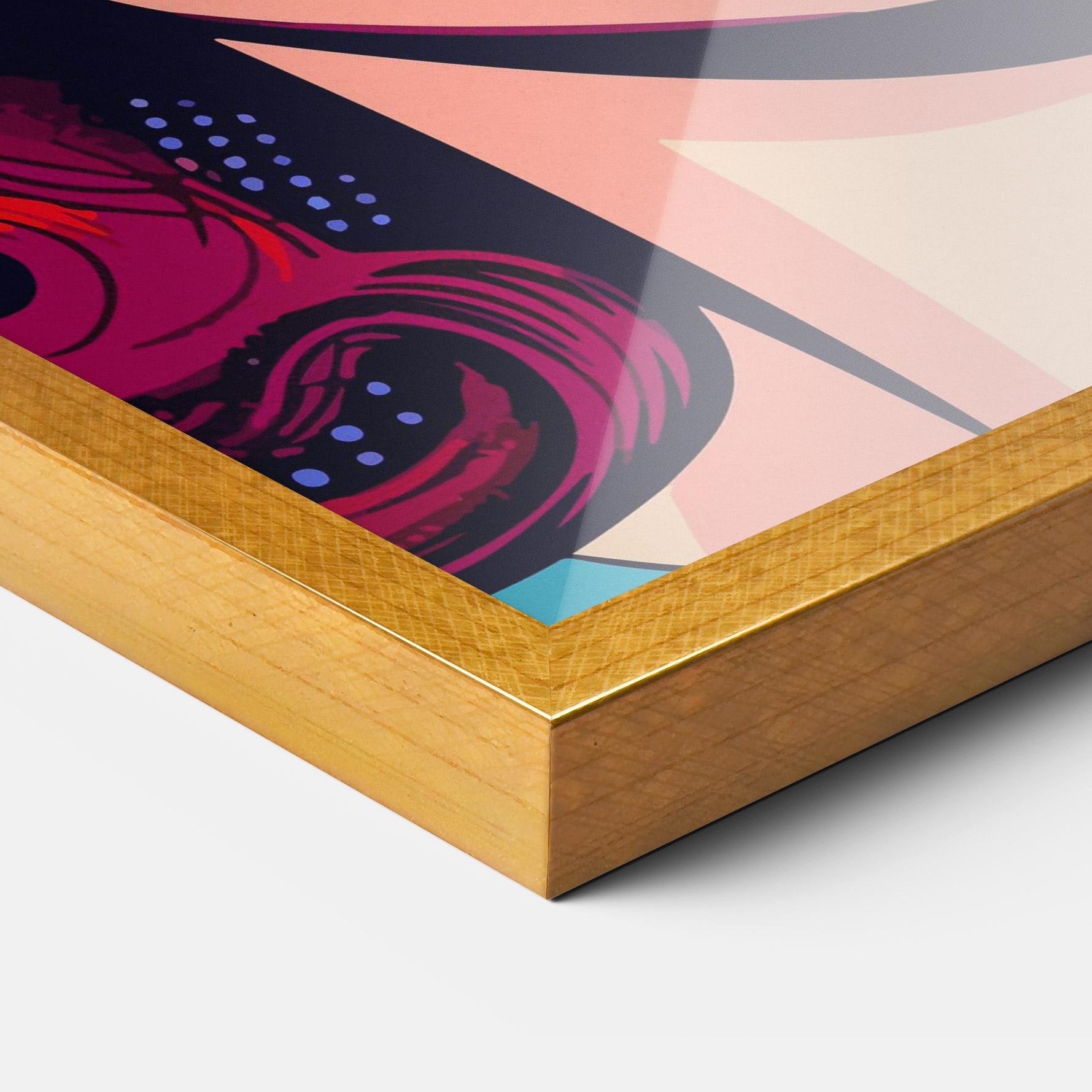 Poster Înrămat Pop Scared Woman mockup 3