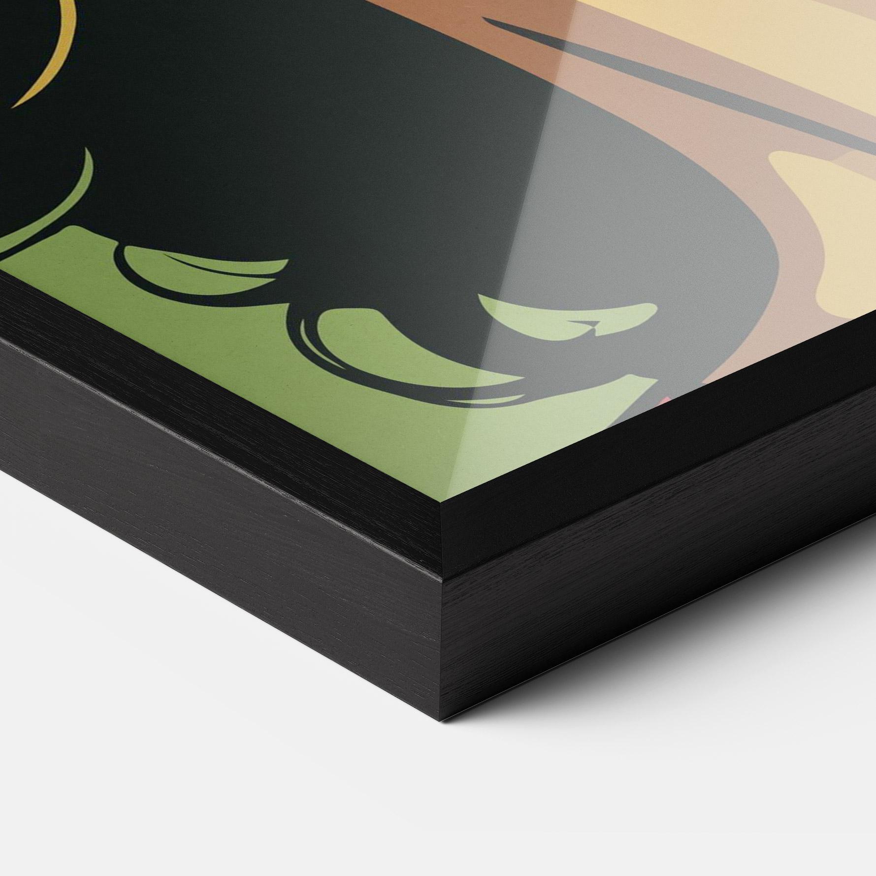 Poster Înrămat Green Light Pop Lady mockup 3