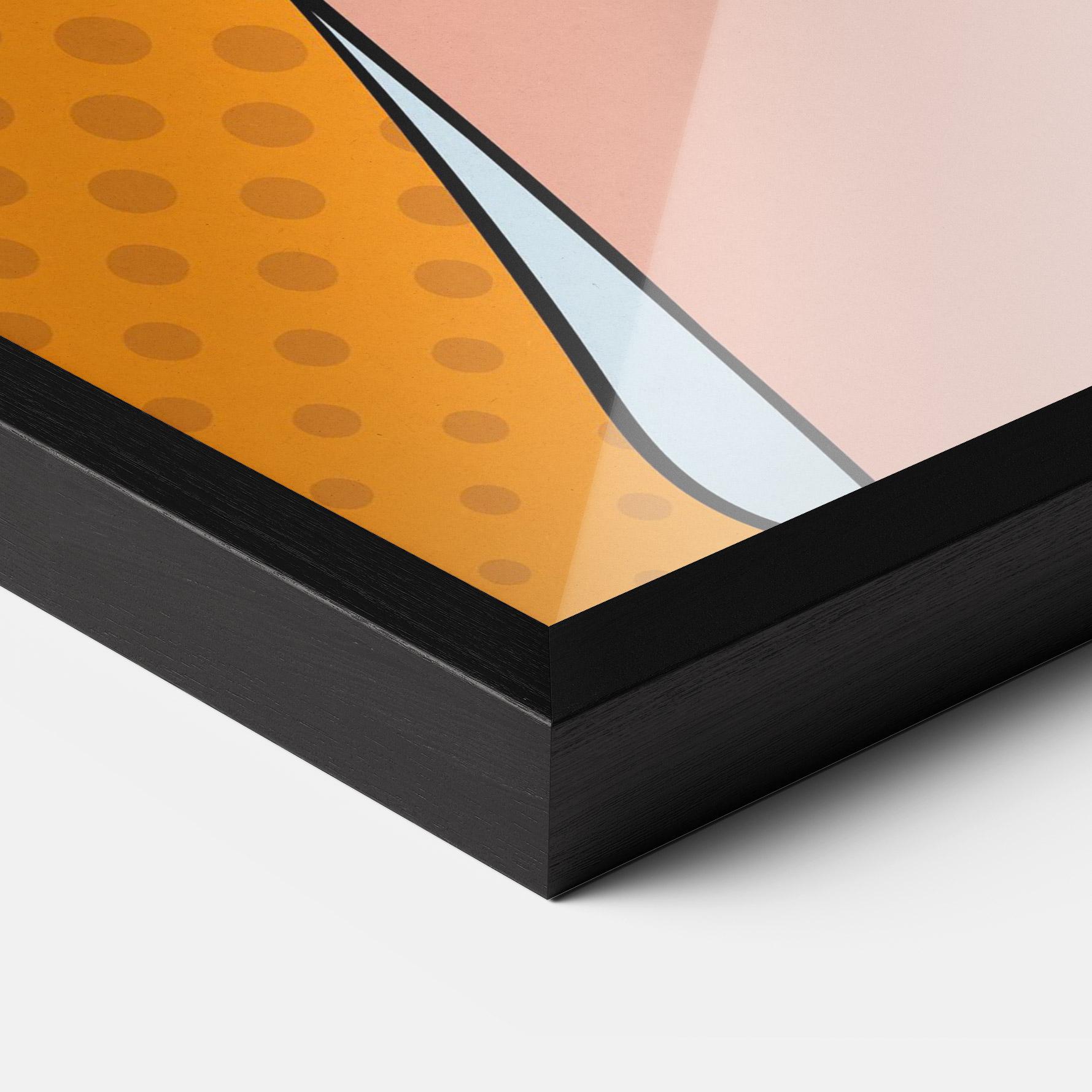 Poster Înrămat Pop Comic Lady mockup 3