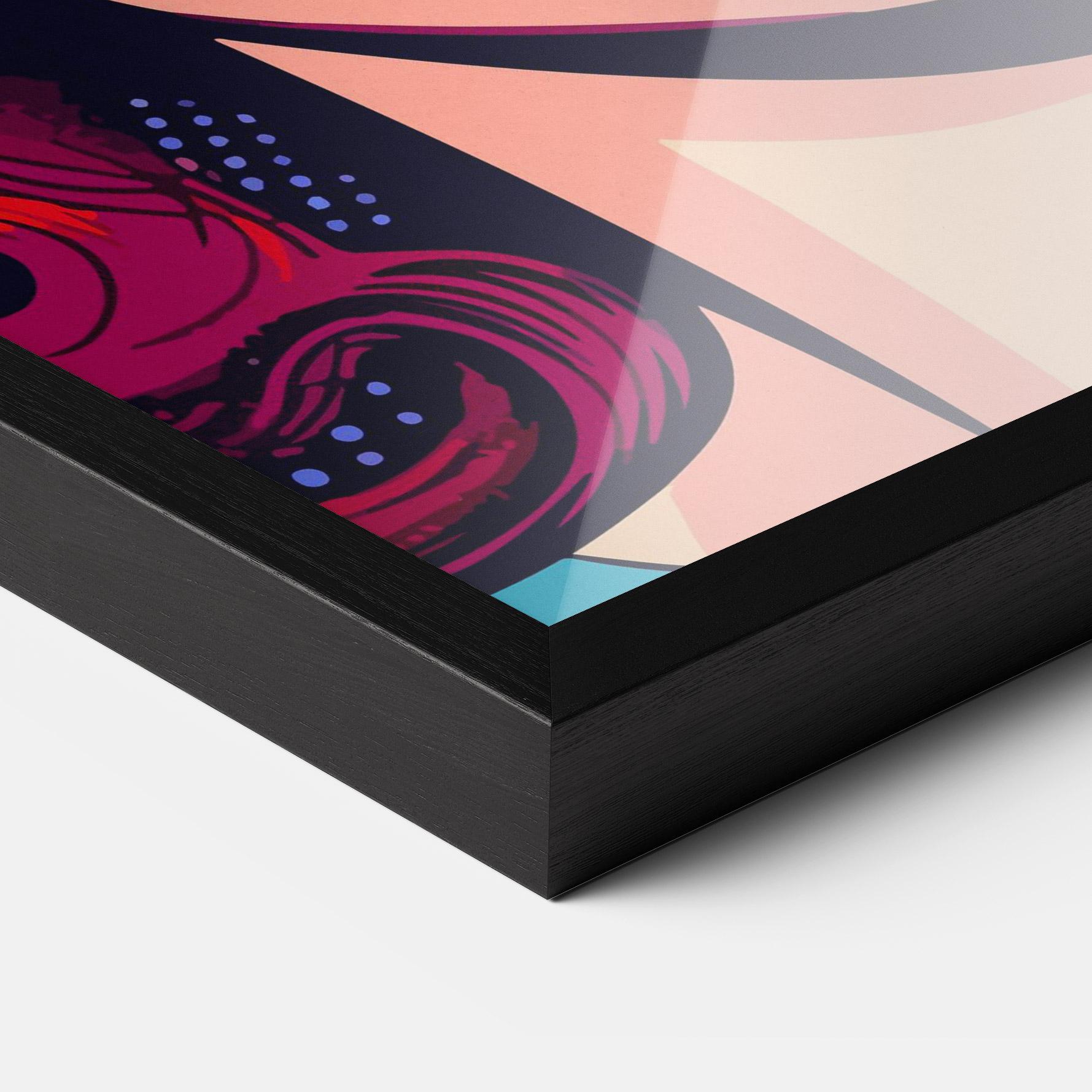 Poster Înrămat Pop Scared Woman mockup 3