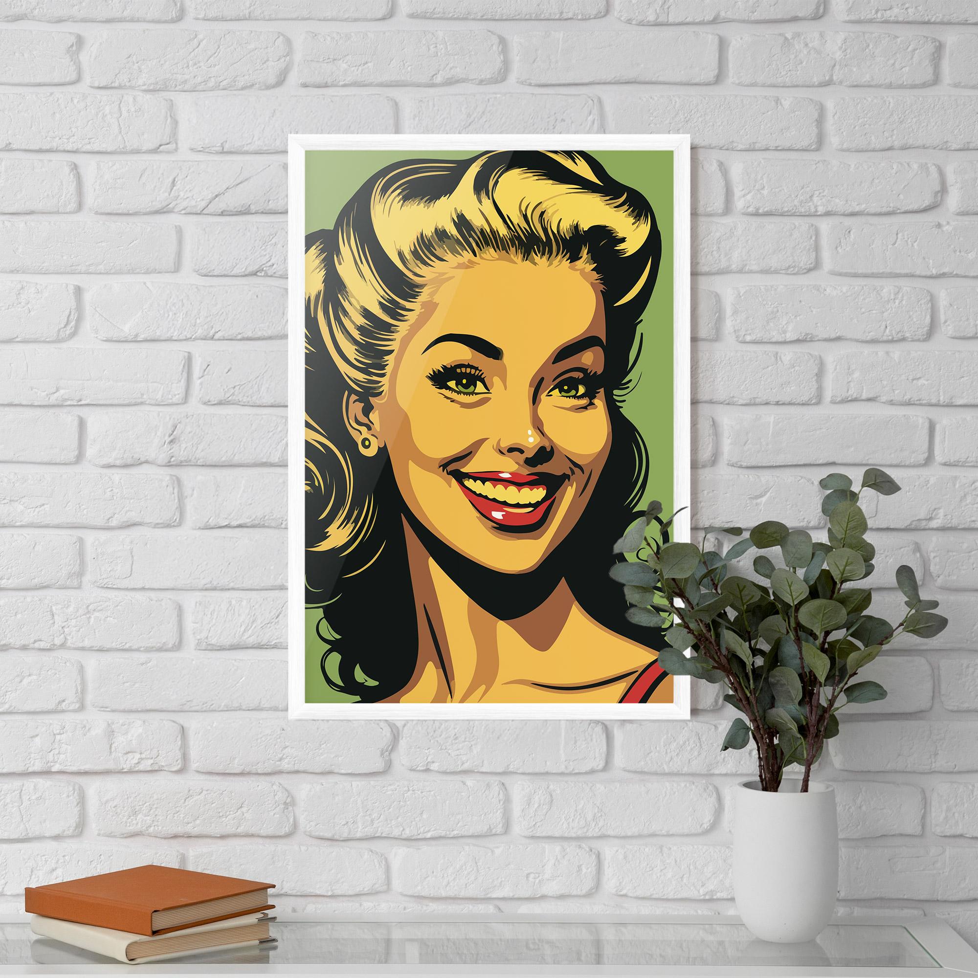 Poster Înrămat Green Light Pop Lady mockup 5