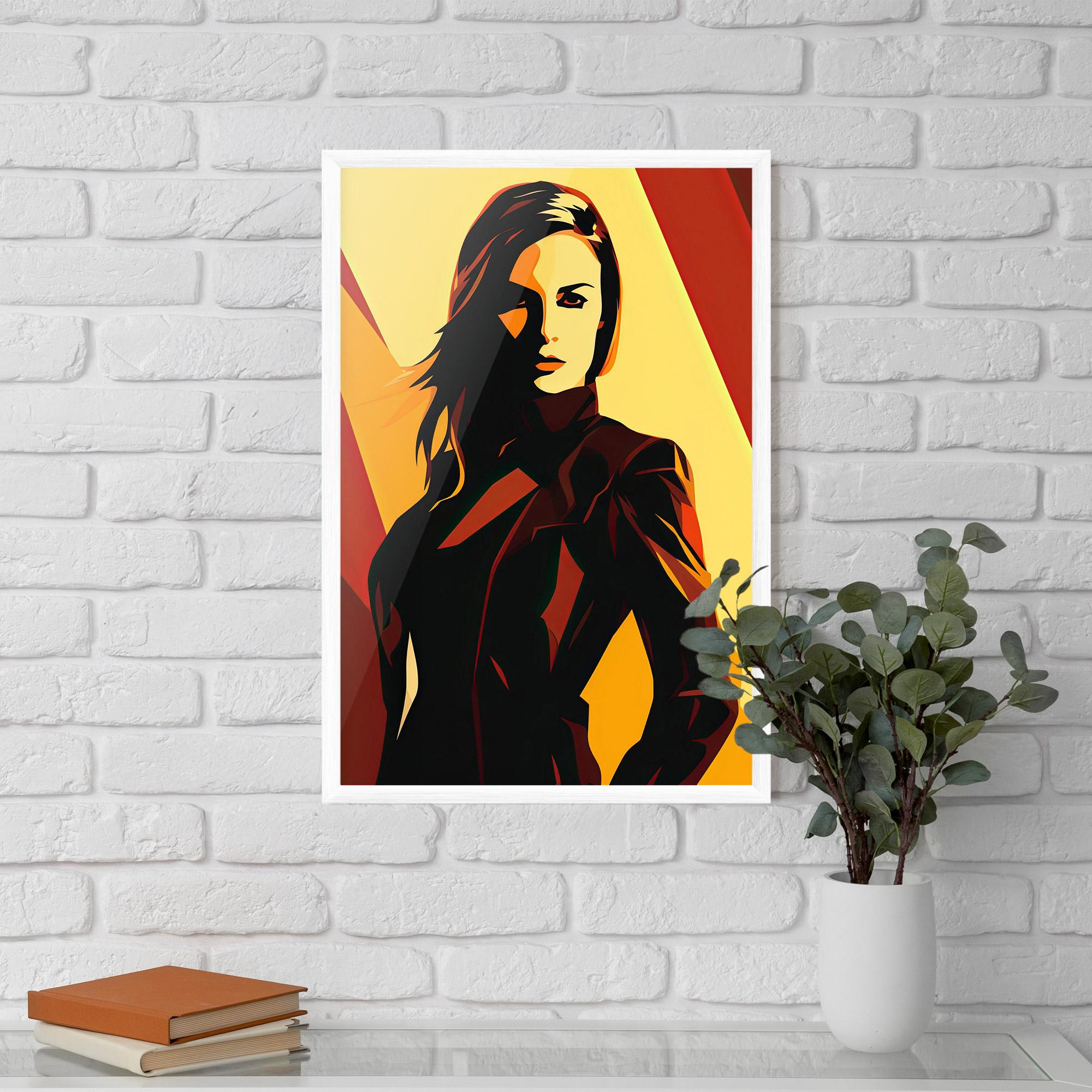 Poster Înrămat Pop Graphical Woman mockup 5