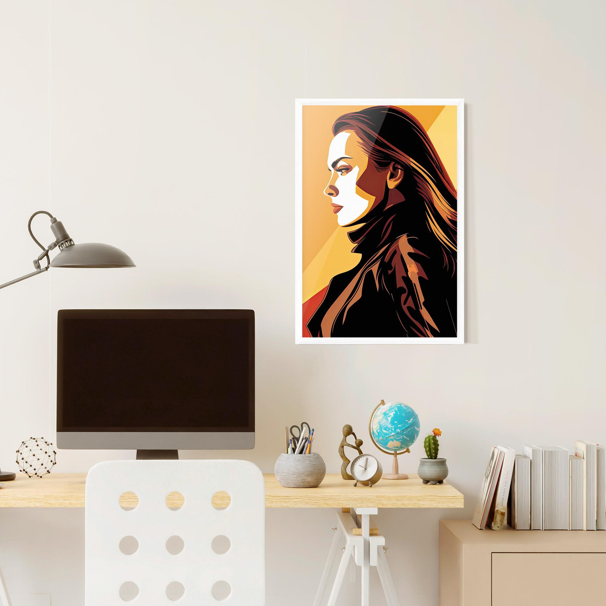 Poster Înrămat Graphical Pop Girl mockup 6