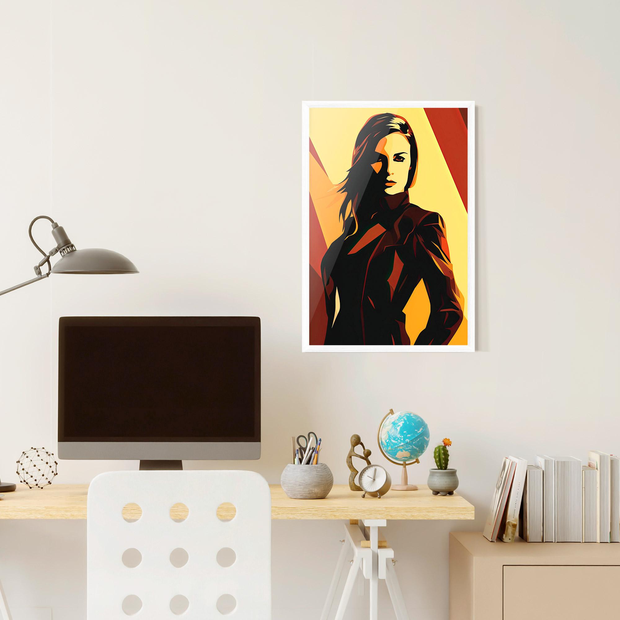Poster Înrămat Pop Graphical Woman mockup 6
